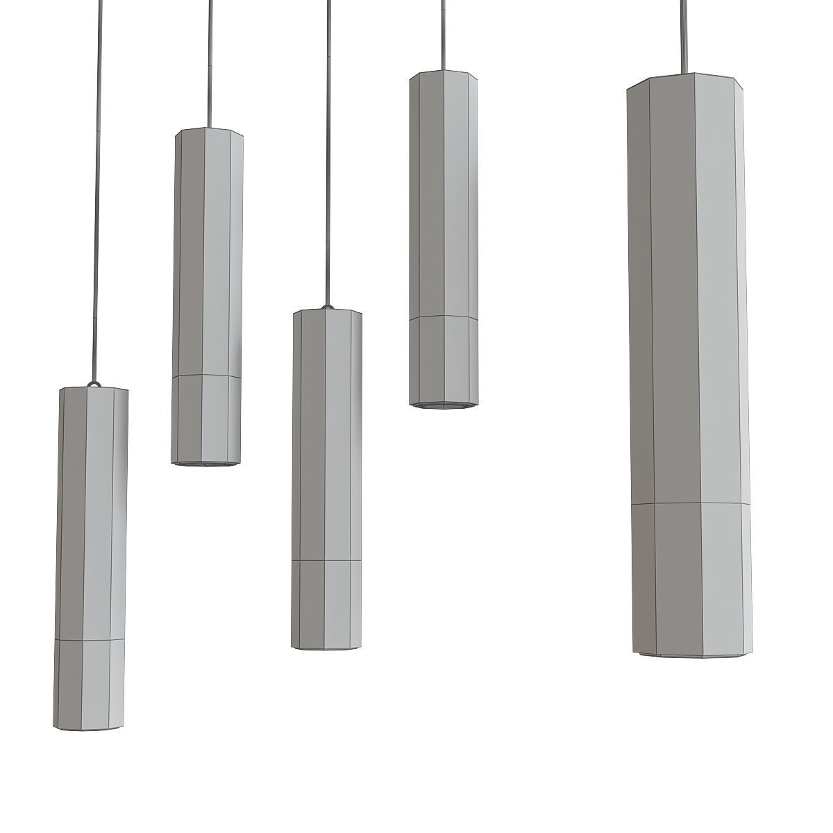 Chandelier 3d model collection 10 Pieces Low-poly 3D model_5