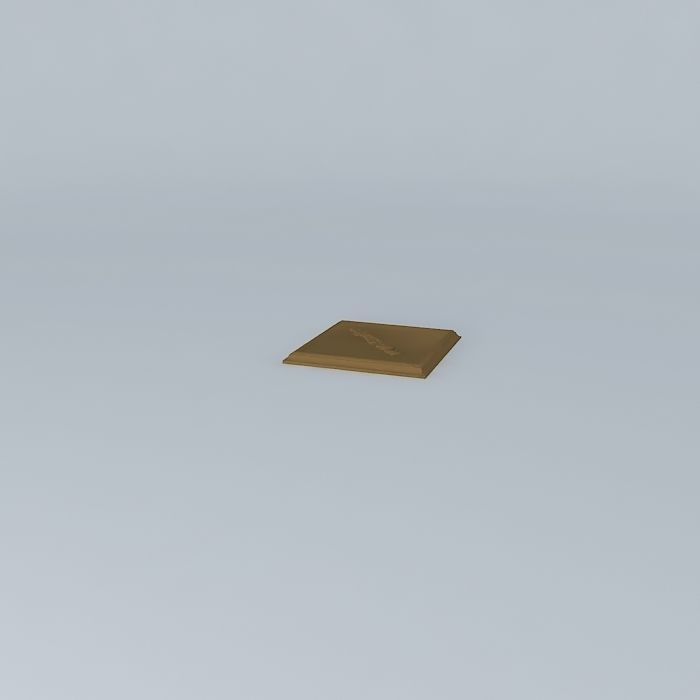 Chocolate Square Free 3D model_1