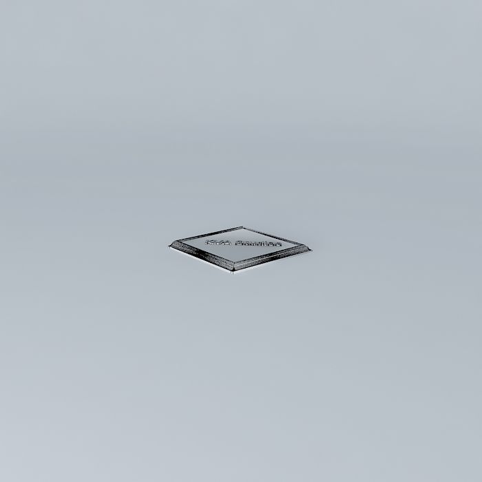 Chocolate Square Free 3D model_3