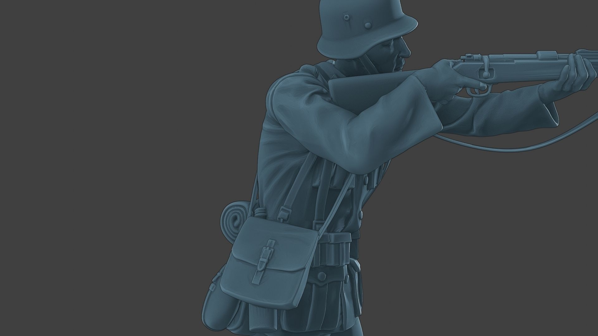 German soldier ww2 Shoot Stand G1 3D print model_20