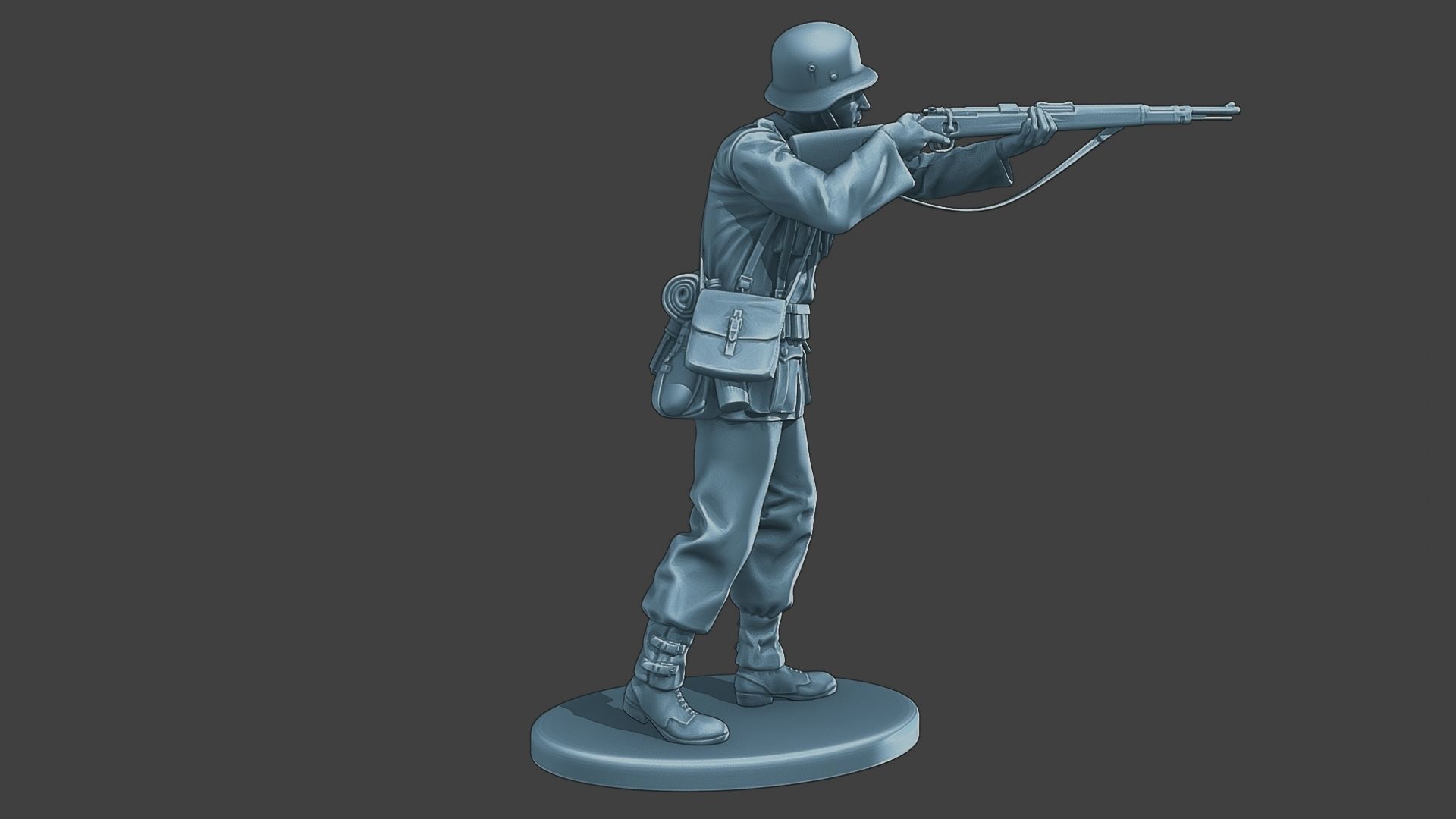 German soldier ww2 Shoot Stand G1 3D print model_8