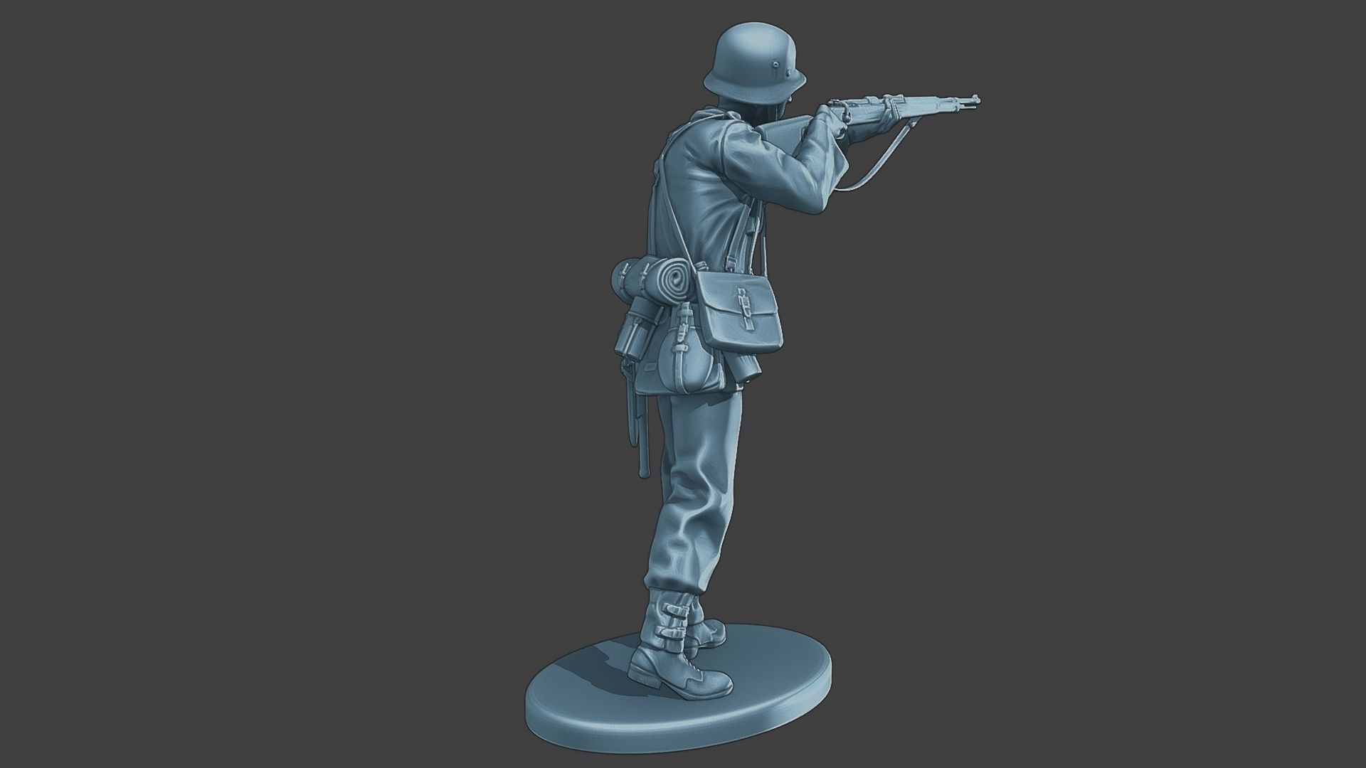 German soldier ww2 Shoot Stand G1 3D print model_7