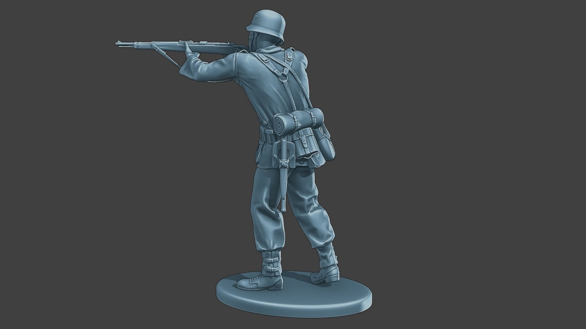 German soldier ww2 Shoot Stand G1 3D print model_4