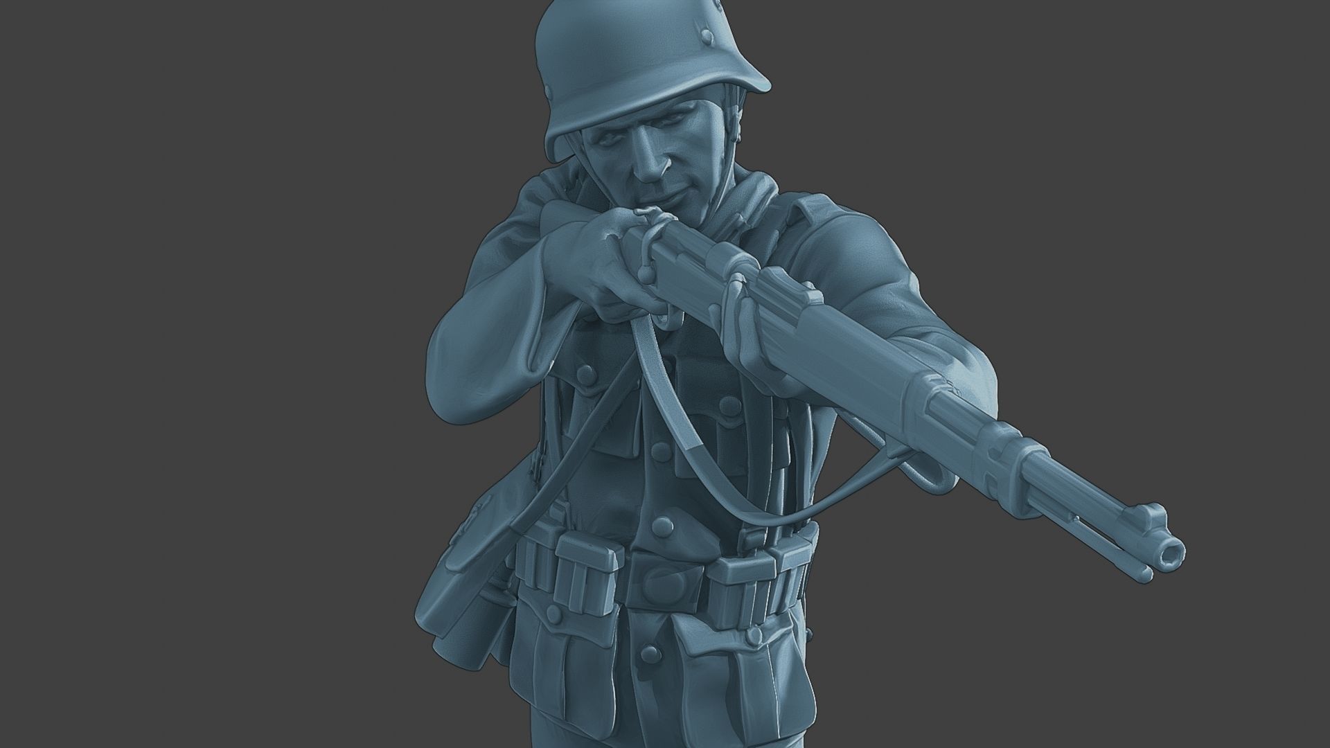 German soldier ww2 Shoot Stand G1 3D print model_19
