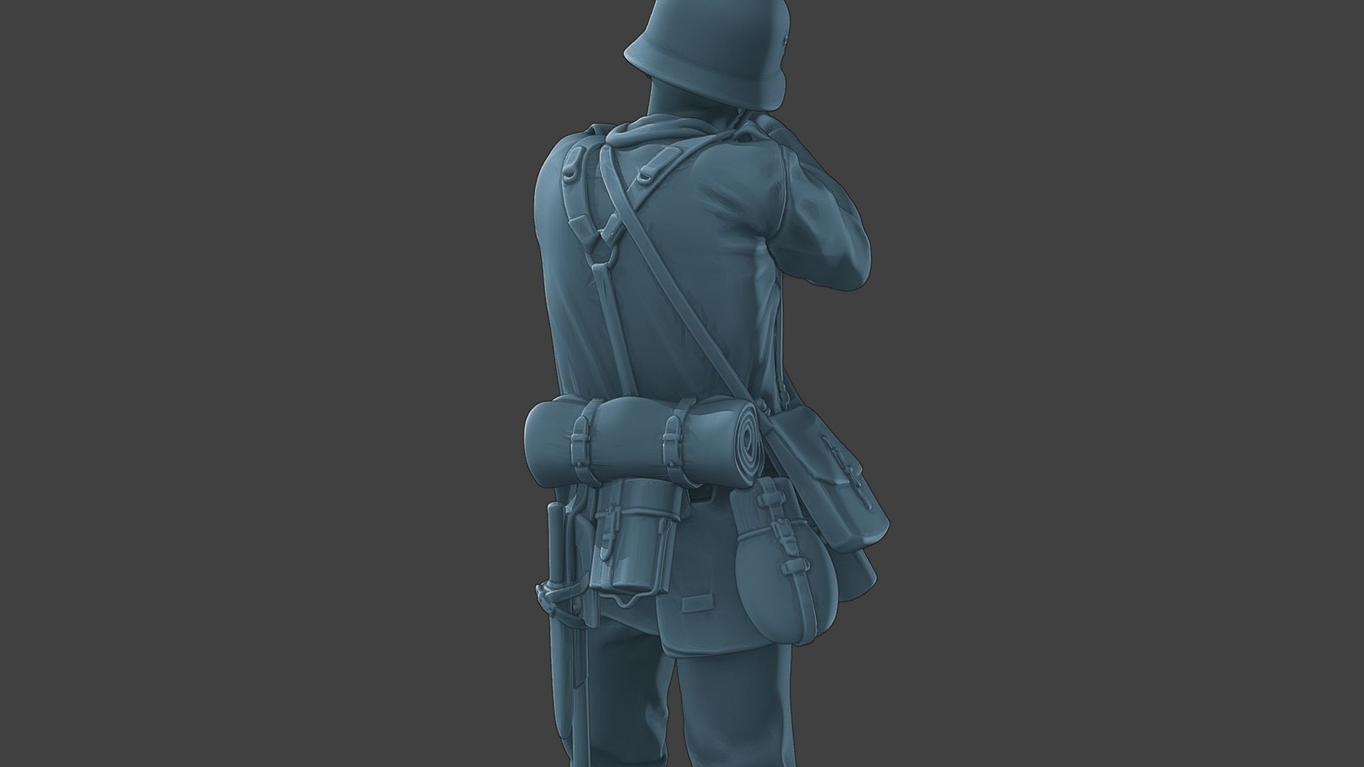 German soldier ww2 Shoot Stand G1 3D print model_21