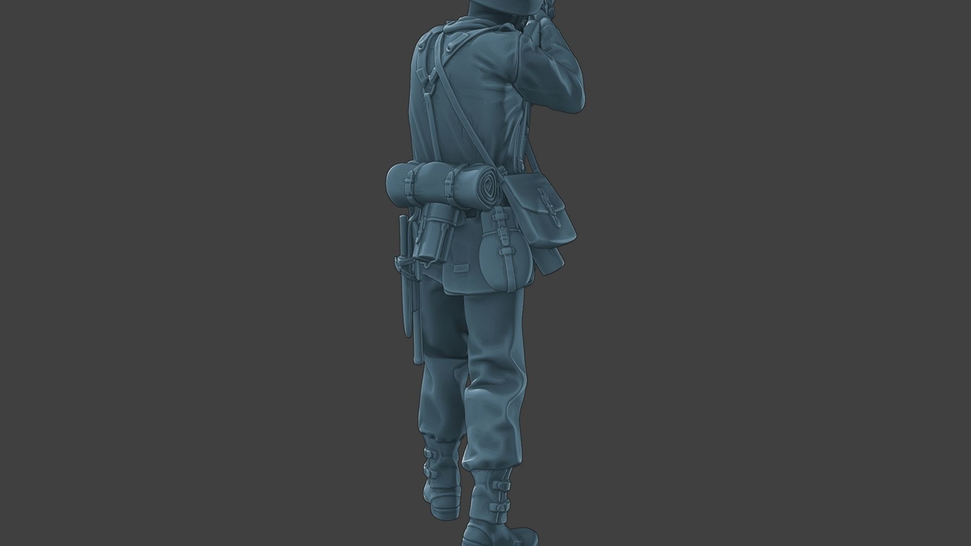 German soldier ww2 Shoot Stand G1 3D print model_25