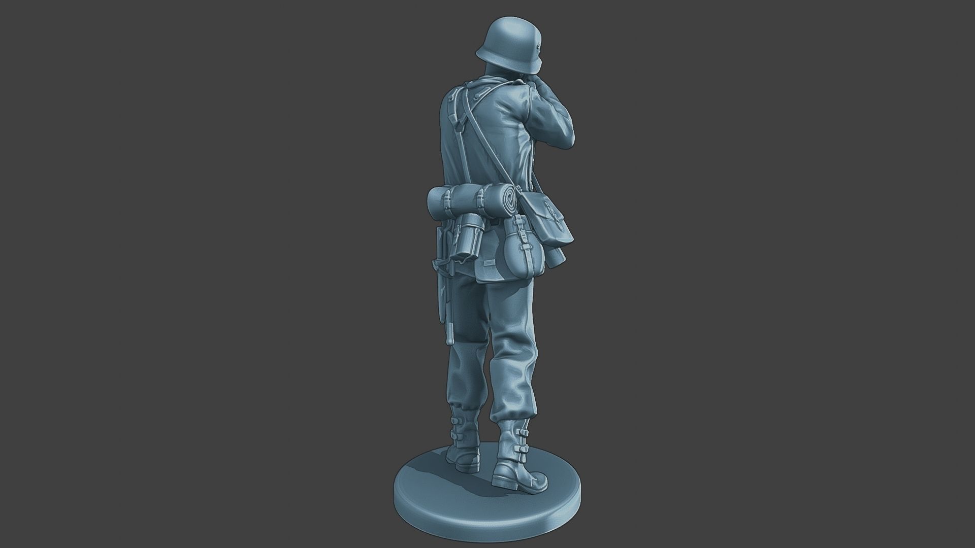 German soldier ww2 Shoot Stand G1 3D print model_6