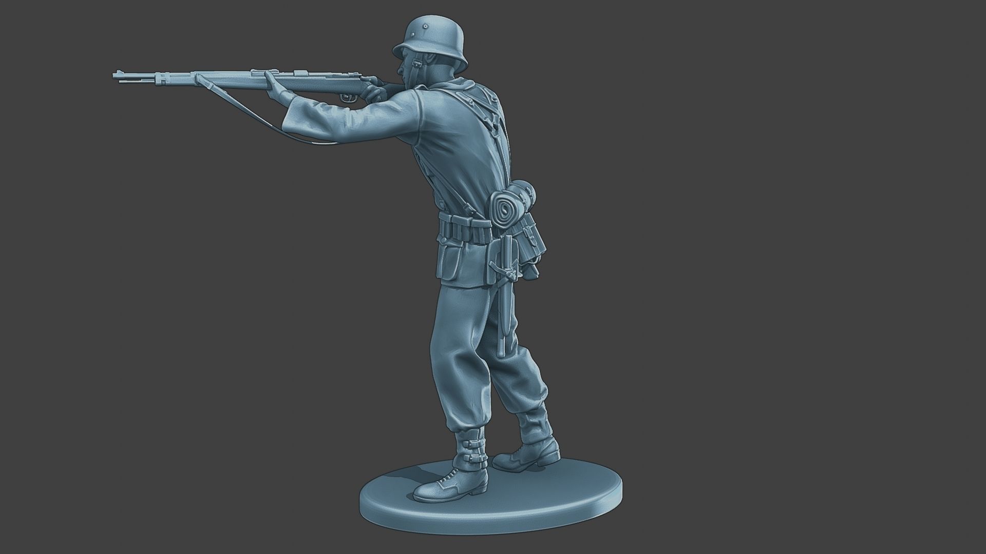 German soldier ww2 Shoot Stand G1 3D print model_3