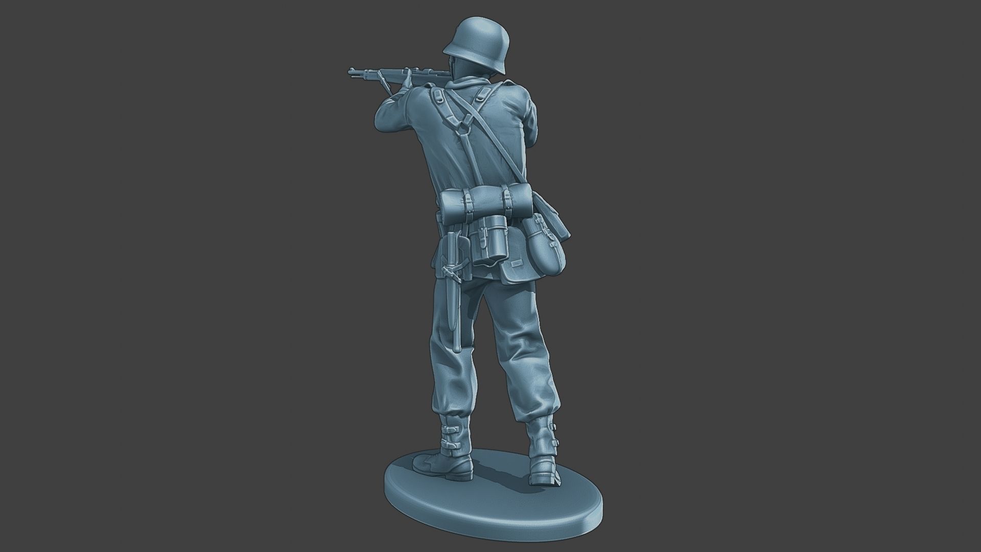 German soldier ww2 Shoot Stand G1 3D print model_5