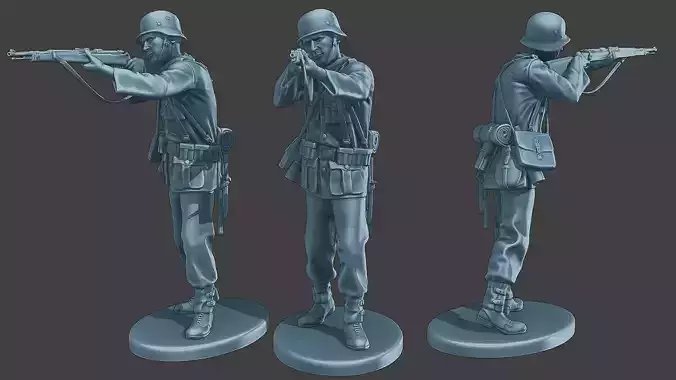 German soldier ww2 Shoot Stand G1 3D print model
