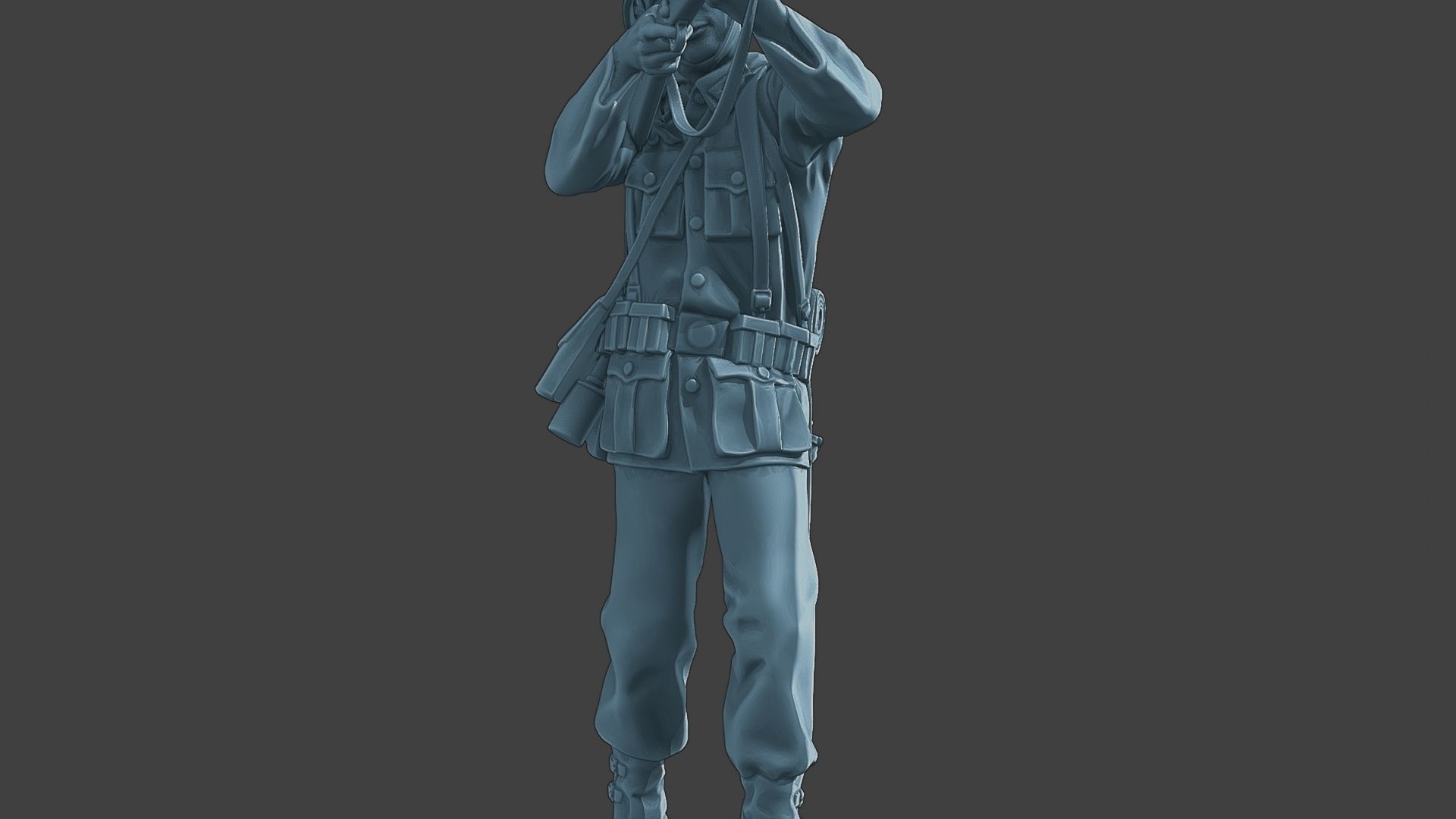 German soldier ww2 Shoot Stand G1 3D print model_28