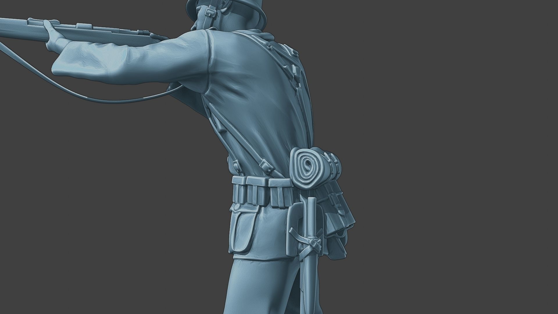 German soldier ww2 Shoot Stand G1 3D print model_17