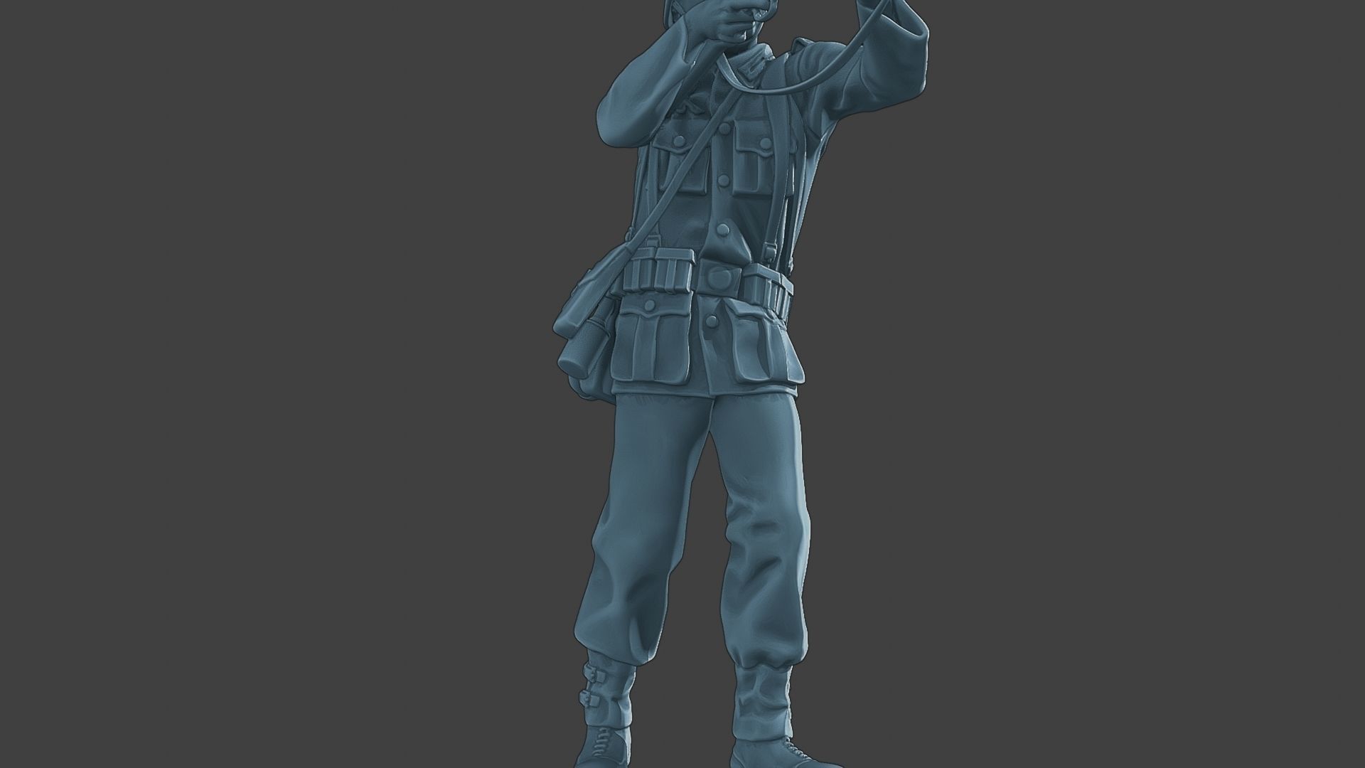 German soldier ww2 Shoot Stand G1 3D print model_13
