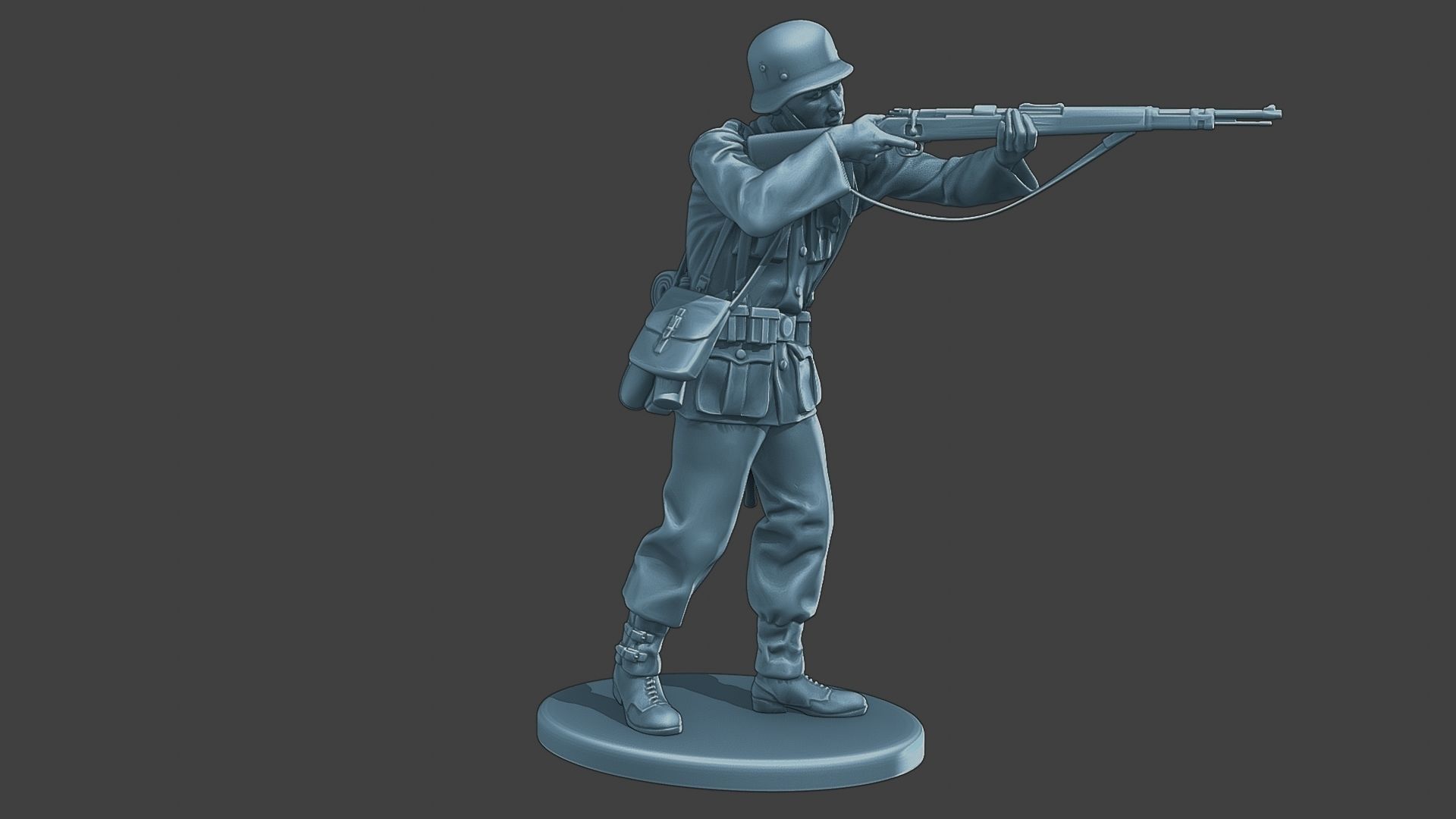 German soldier ww2 Shoot Stand G1 3D print model_9