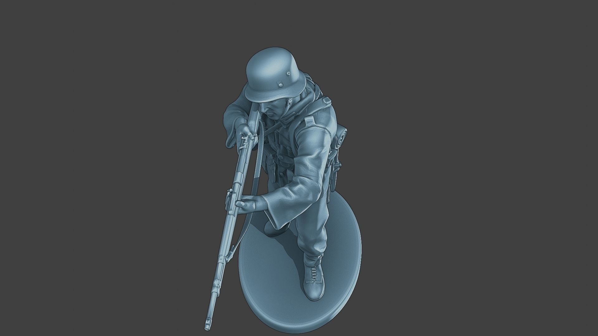 German soldier ww2 Shoot Stand G1 3D print model_14
