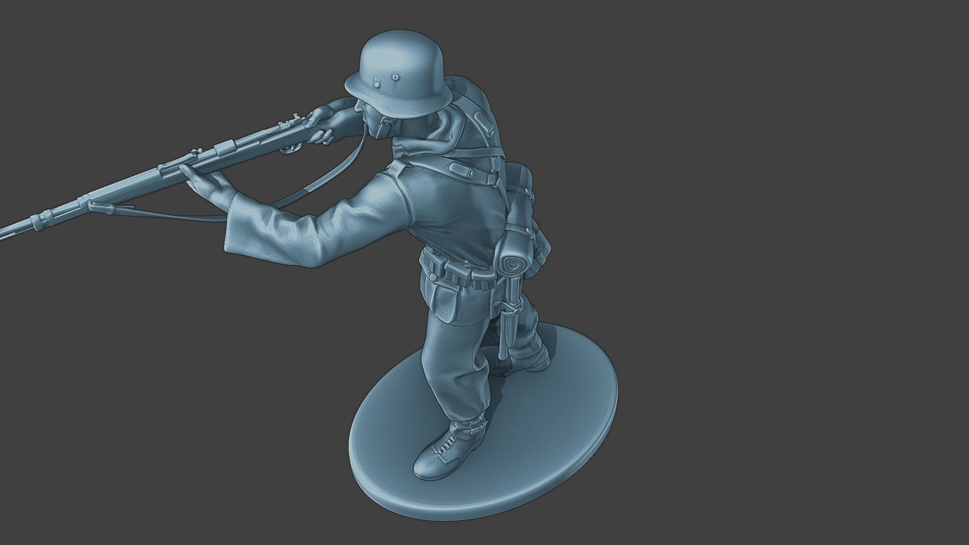 German soldier ww2 Shoot Stand G1 3D print model_15