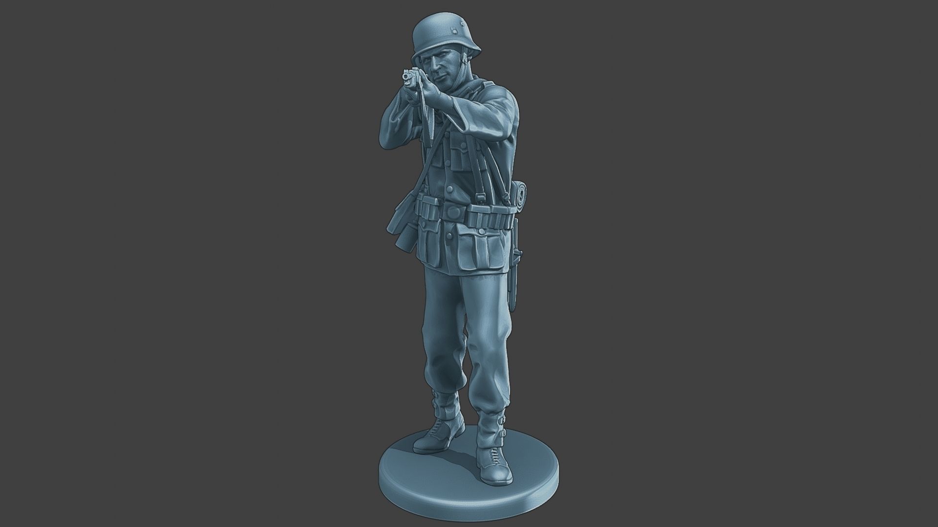 German soldier ww2 Shoot Stand G1 3D print model_11