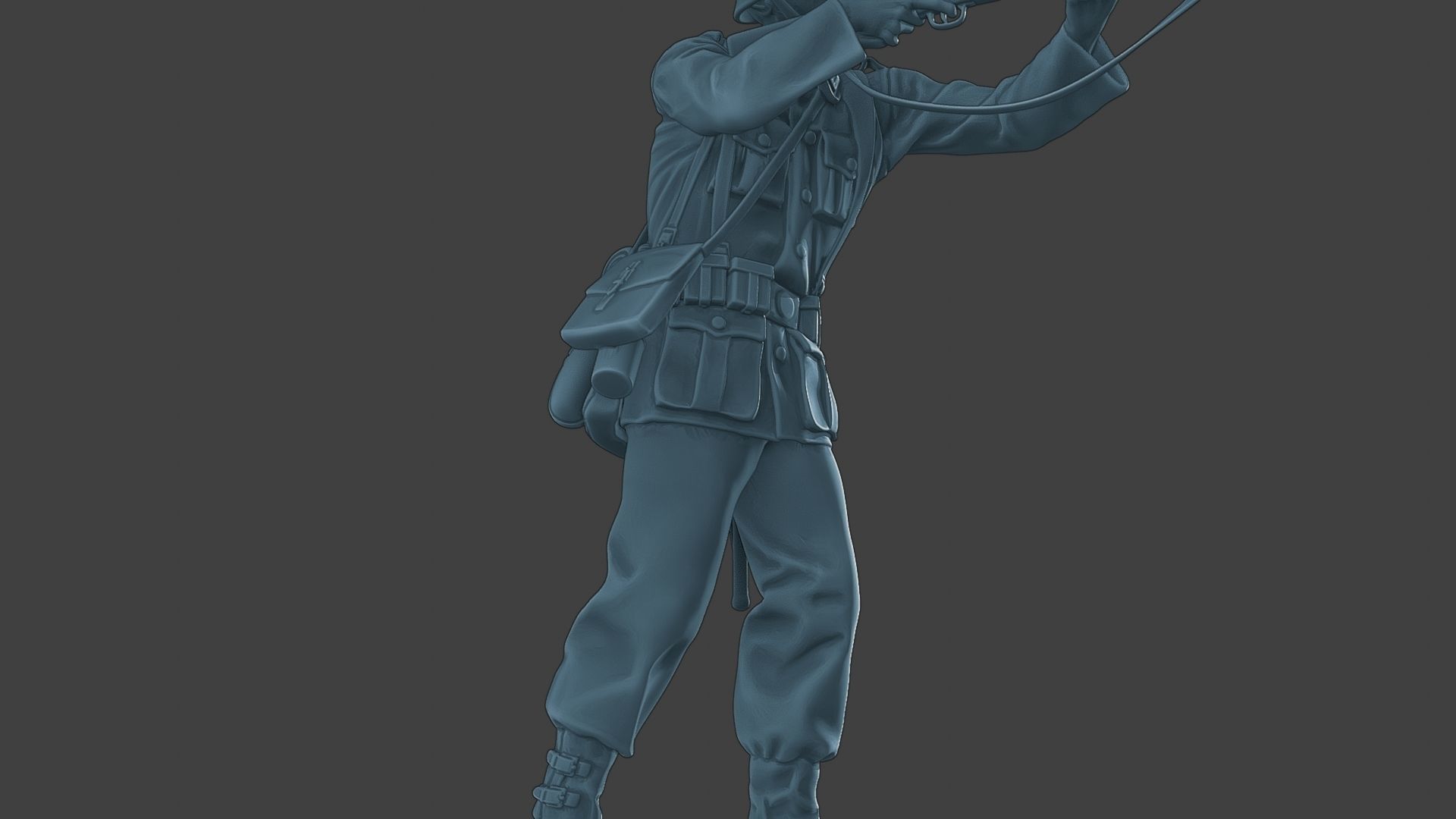 German soldier ww2 Shoot Stand G1 3D print model_29