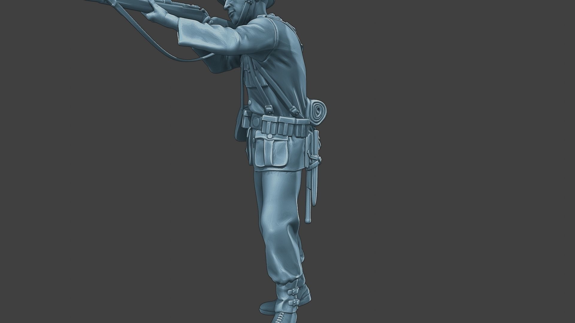 German soldier ww2 Shoot Stand G1 3D print model_27