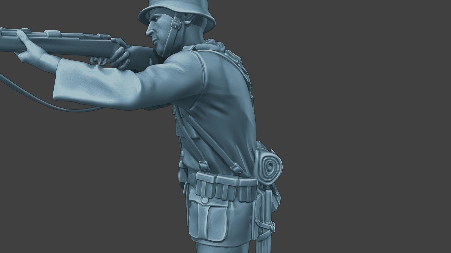 German soldier ww2 Shoot Stand G1 3D print model_18