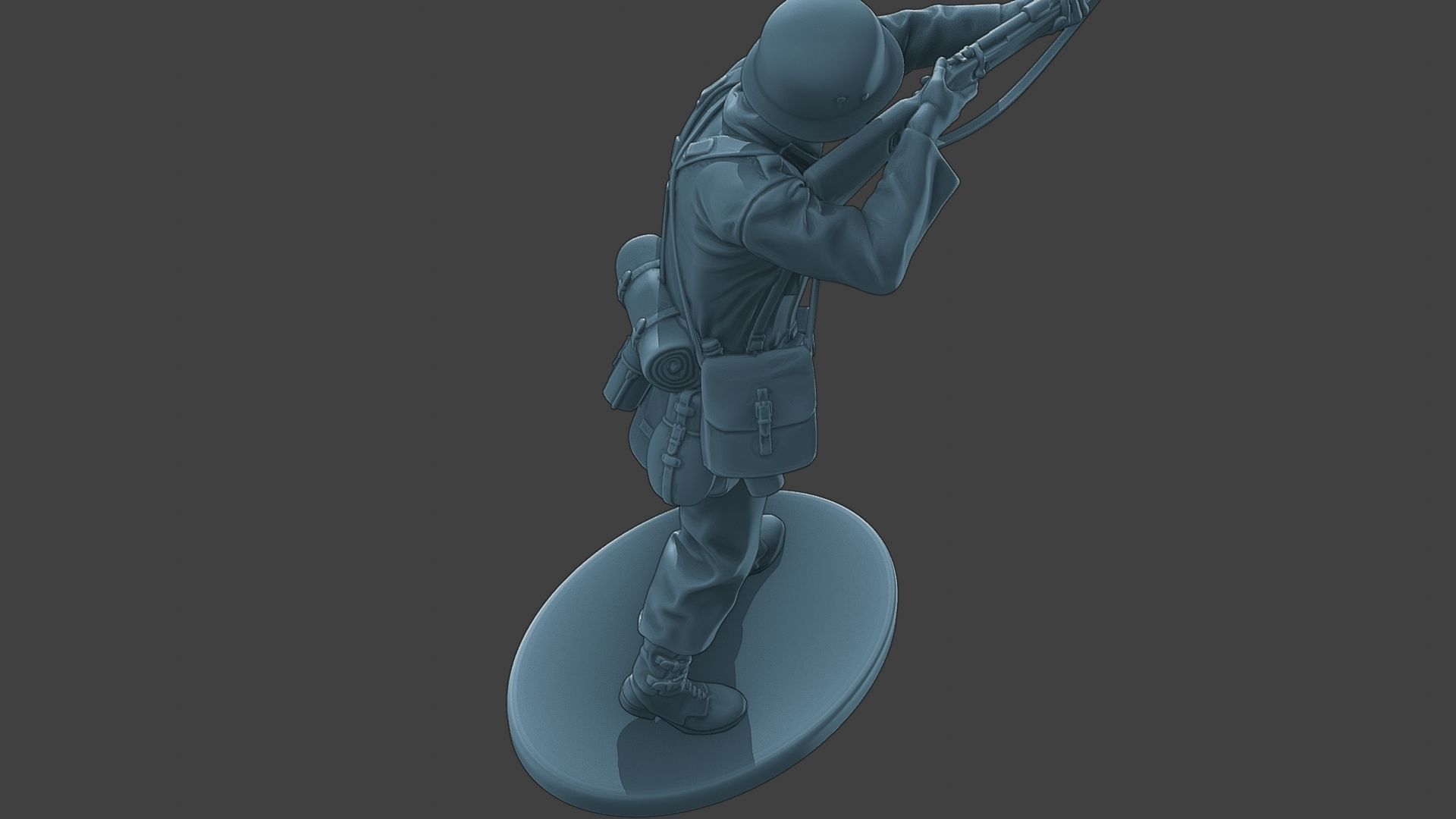 German soldier ww2 Shoot Stand G1 3D print model_22
