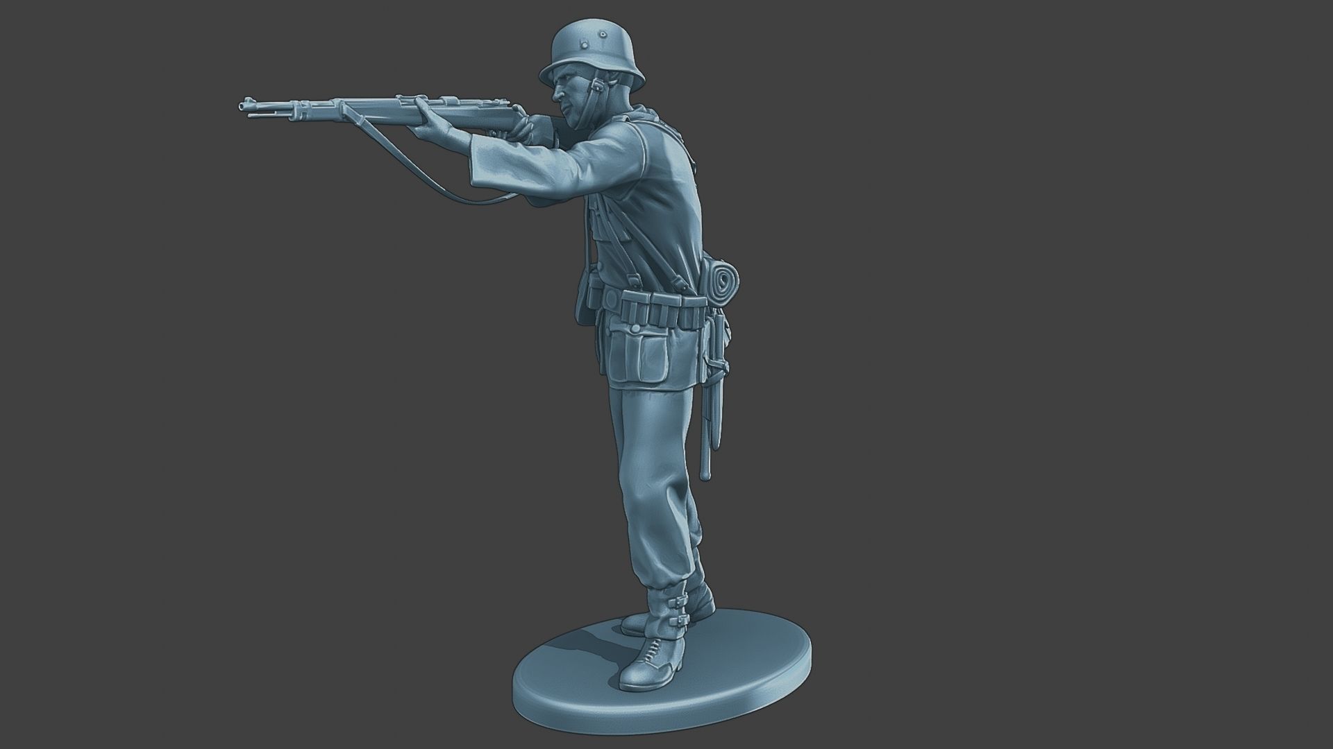 German soldier ww2 Shoot Stand G1 3D print model_2