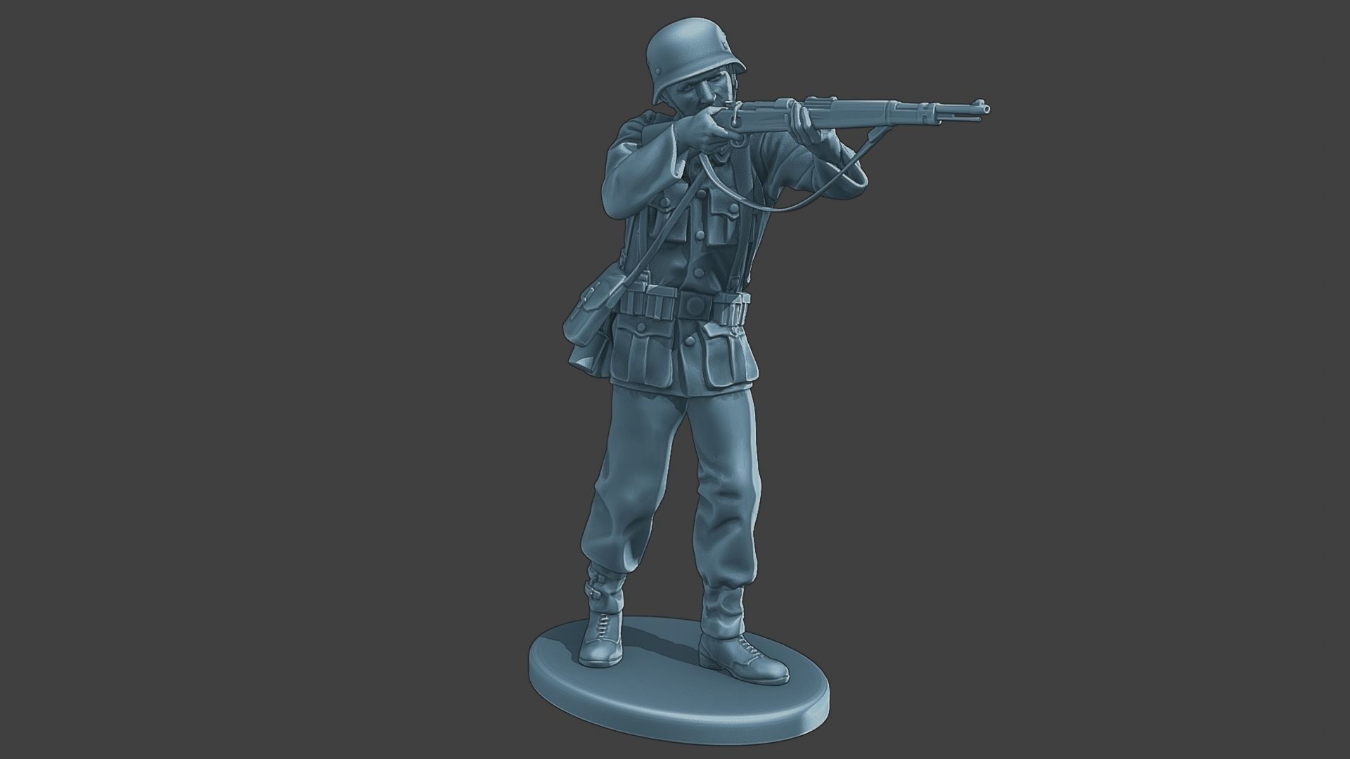 German soldier ww2 Shoot Stand G1 3D print model_10