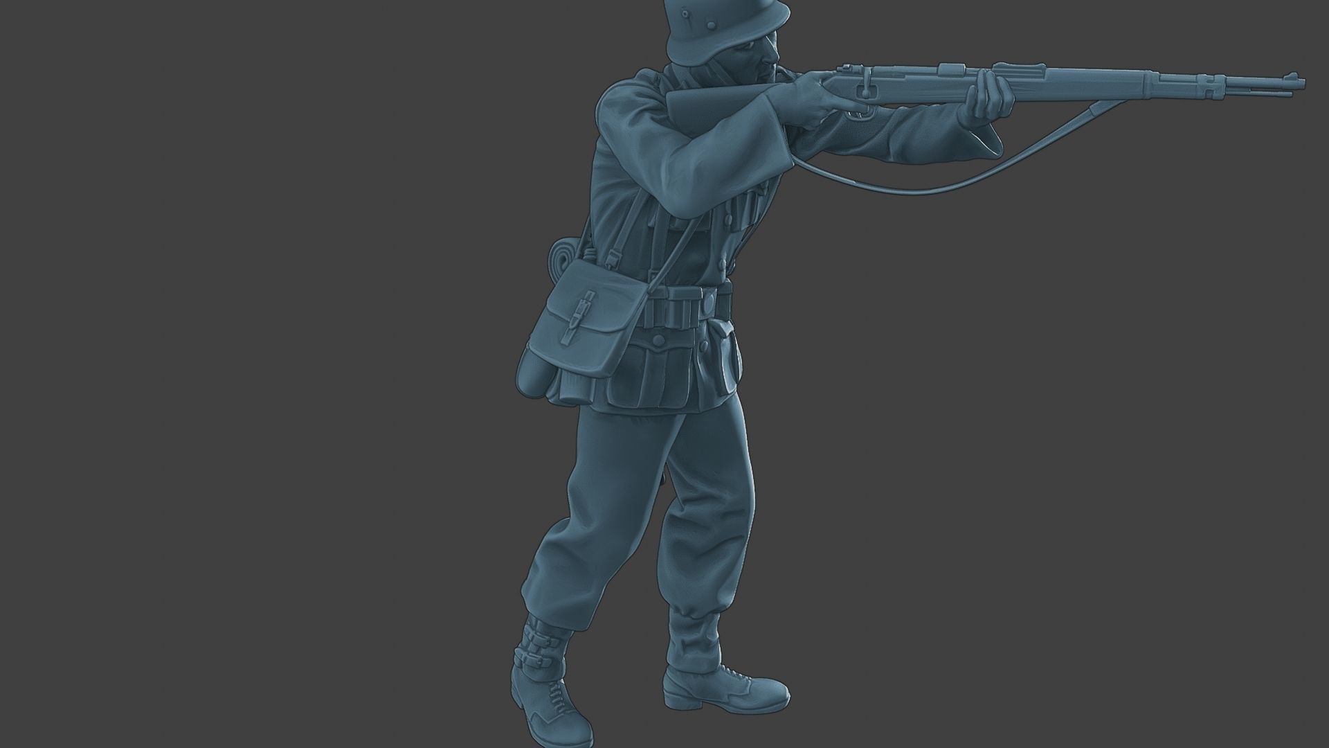 German soldier ww2 Shoot Stand G1 3D print model_30