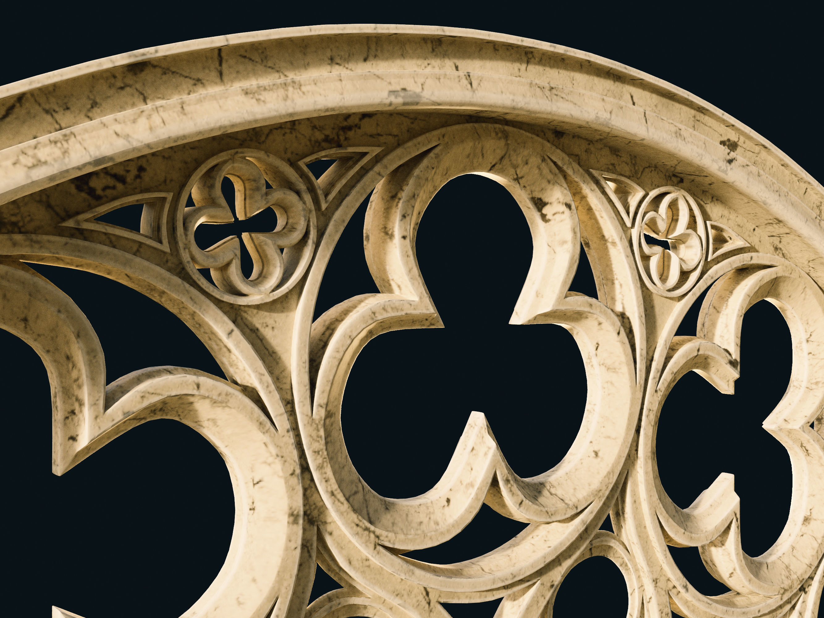 Gothic Rose Window 3D model_6