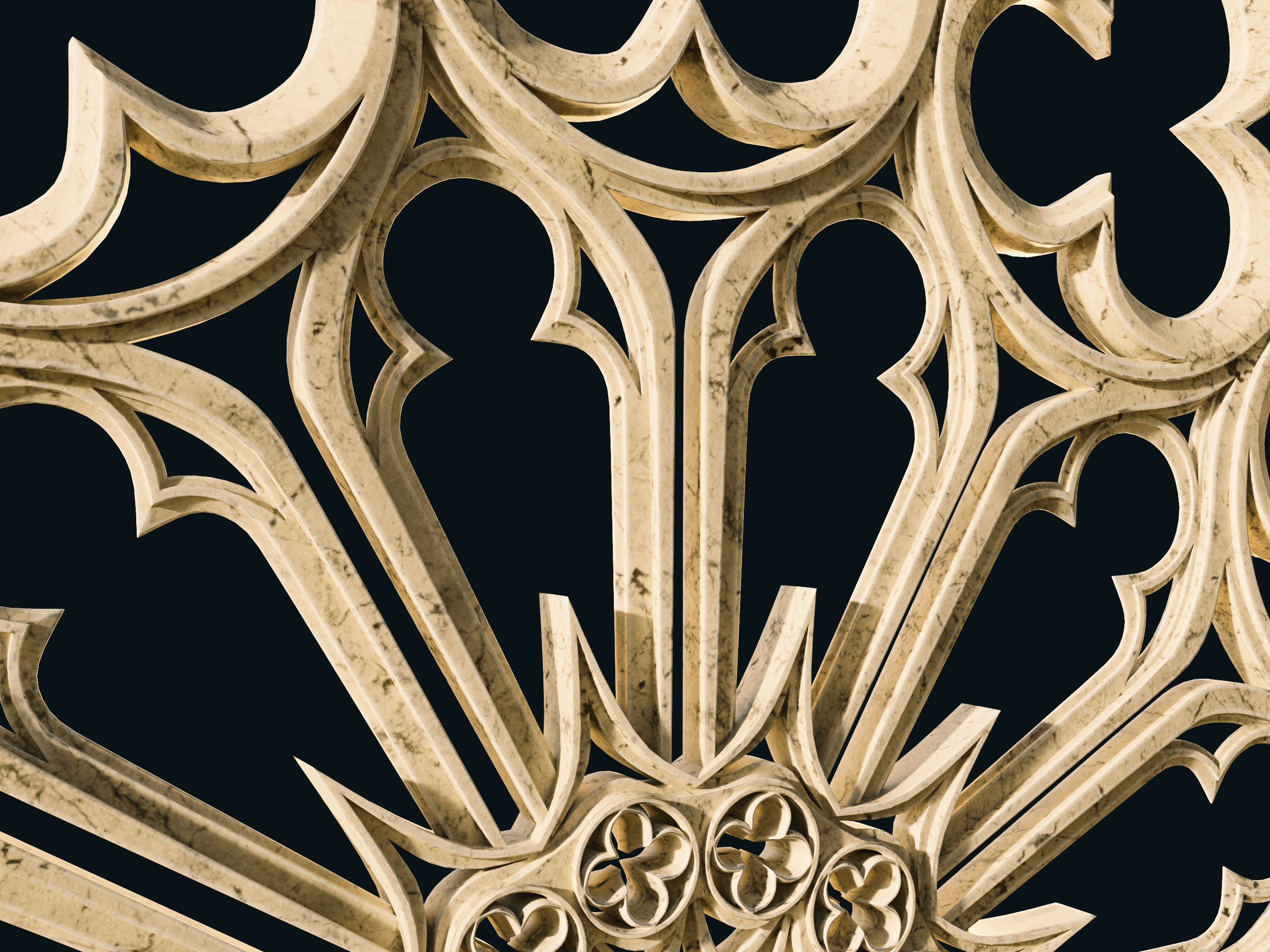 Gothic Rose Window 3D model_5