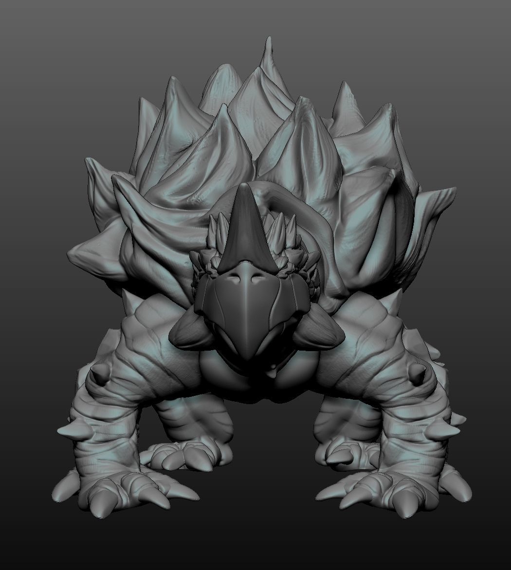 Turtle Tarasque Beast 3D print model_4