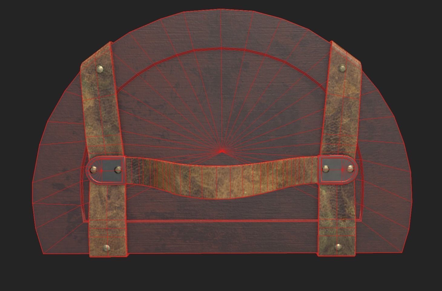 Antique Wooden Box 3D model_14