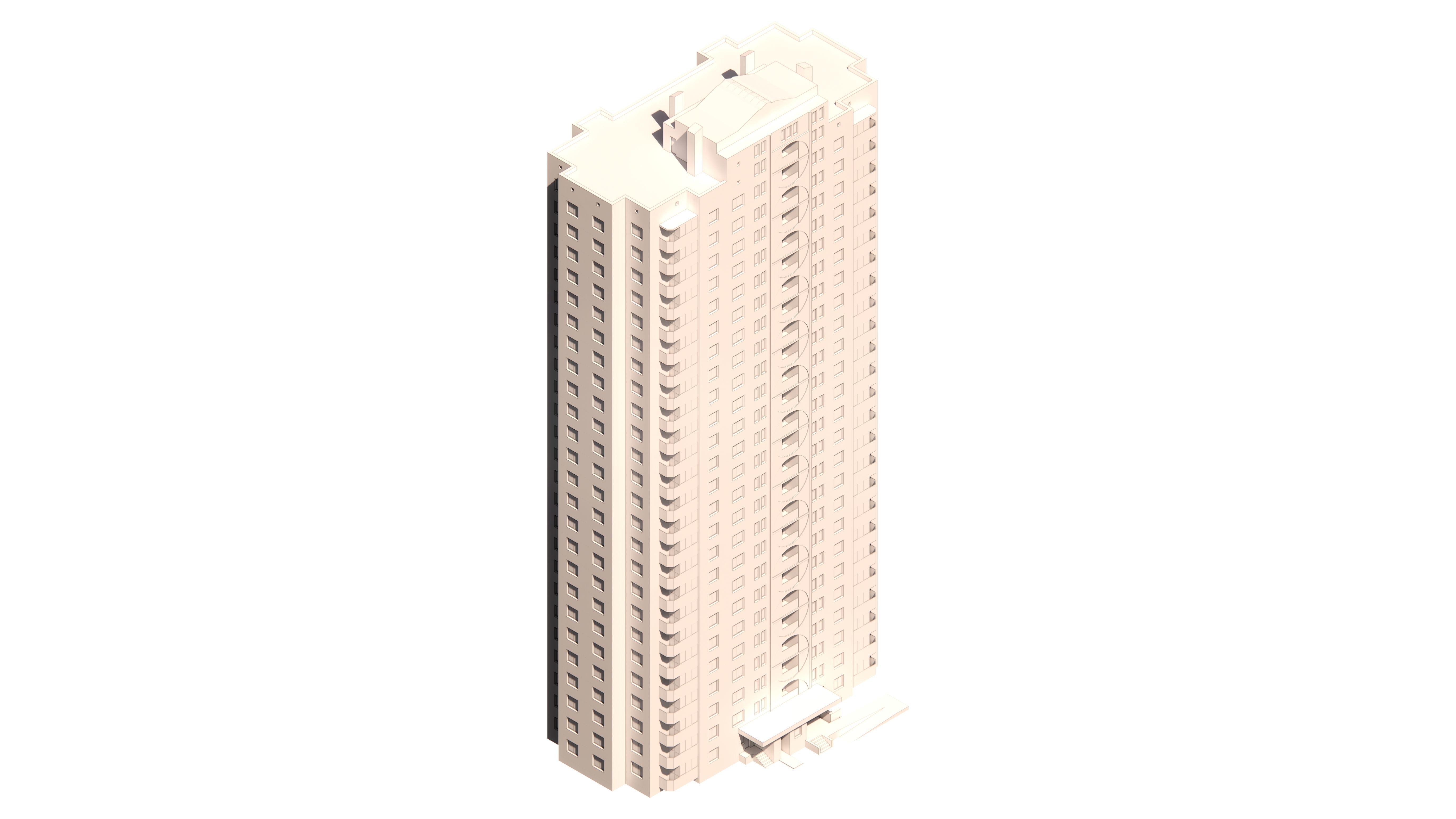 Soviet Serial Panel House 3D model | CGTrader