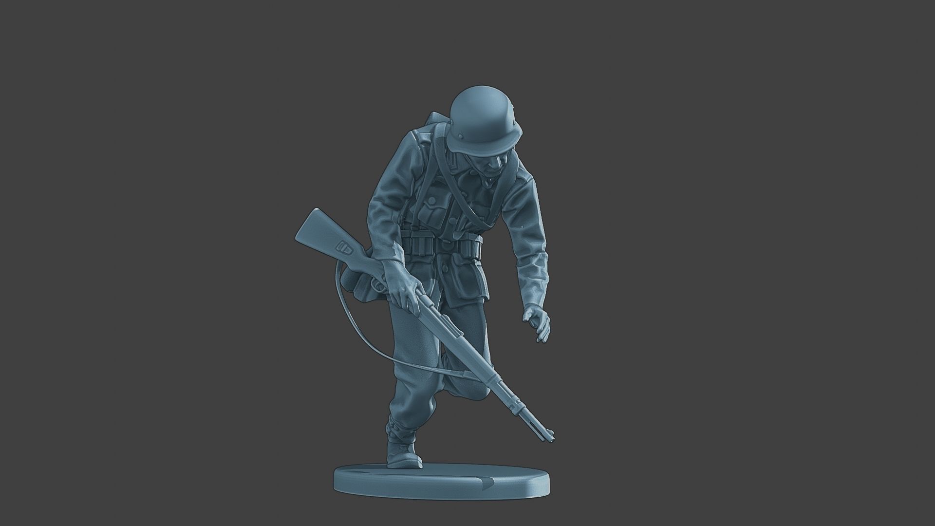 German soldier ww2 shooted G1 3D print model_12