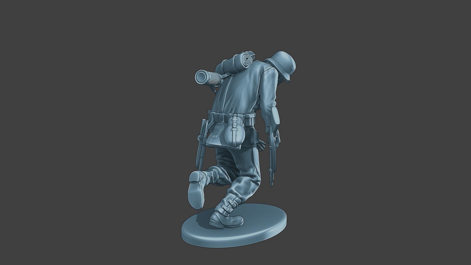 German soldier ww2 shooted G1 3D print model_6