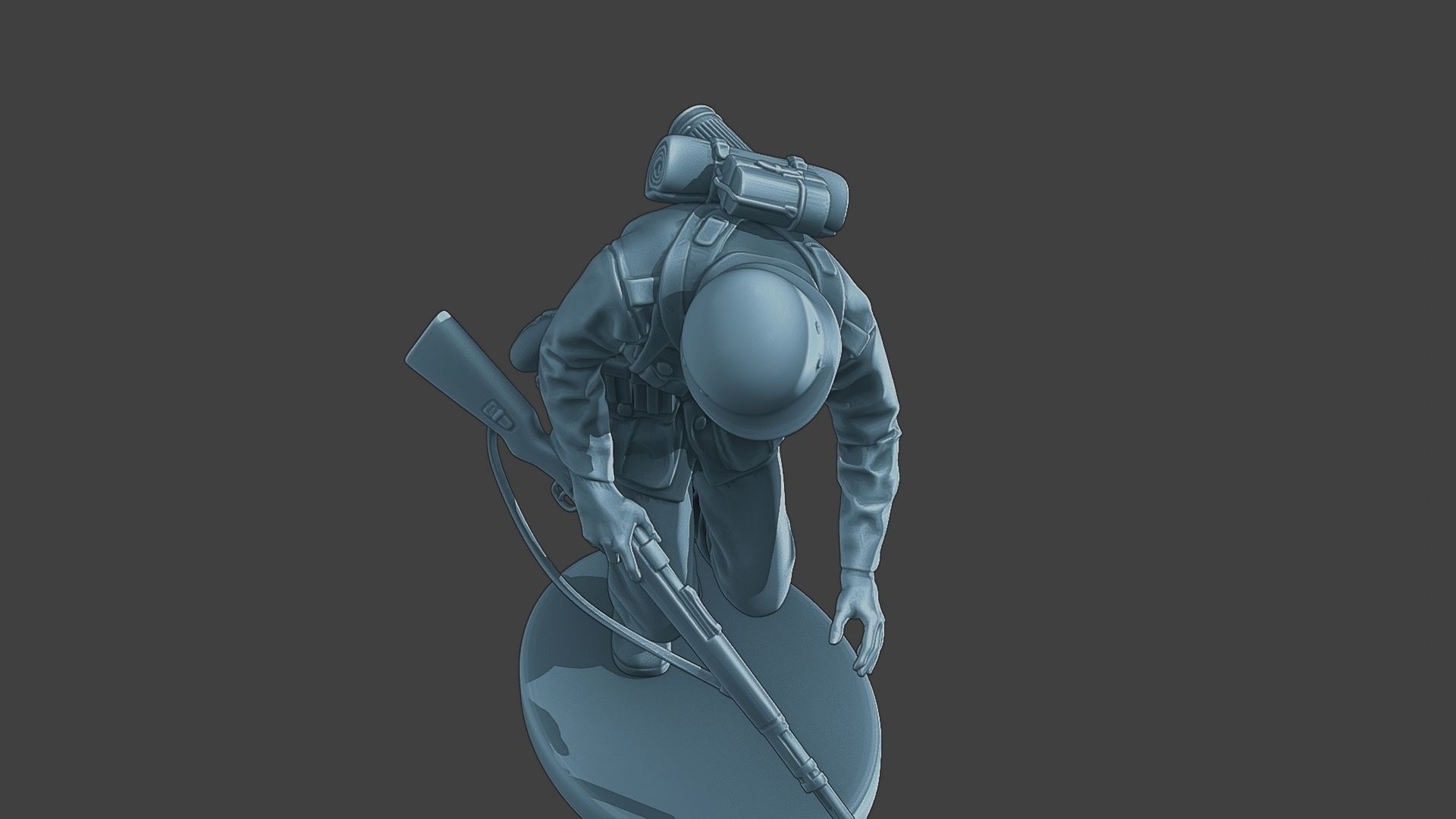 German soldier ww2 shooted G1 3D print model_18