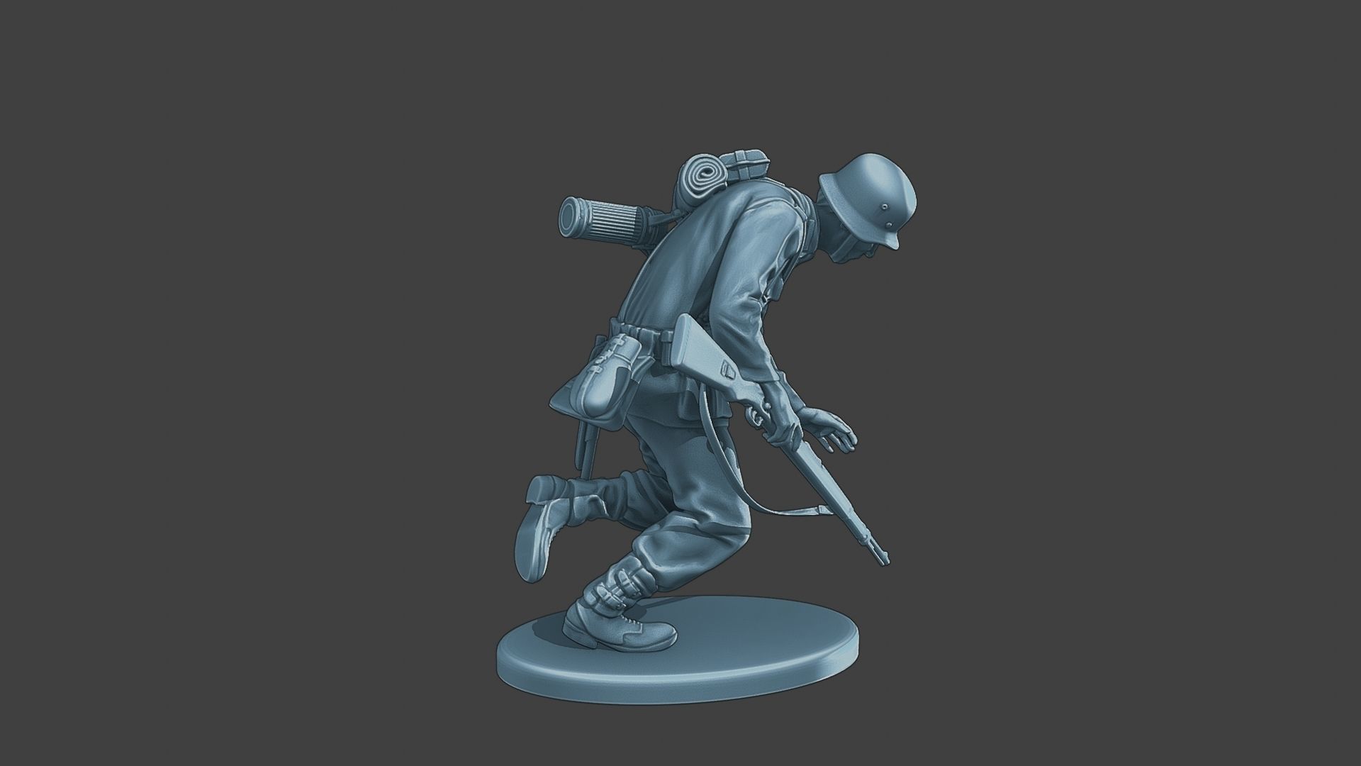 German soldier ww2 shooted G1 3D print model_7