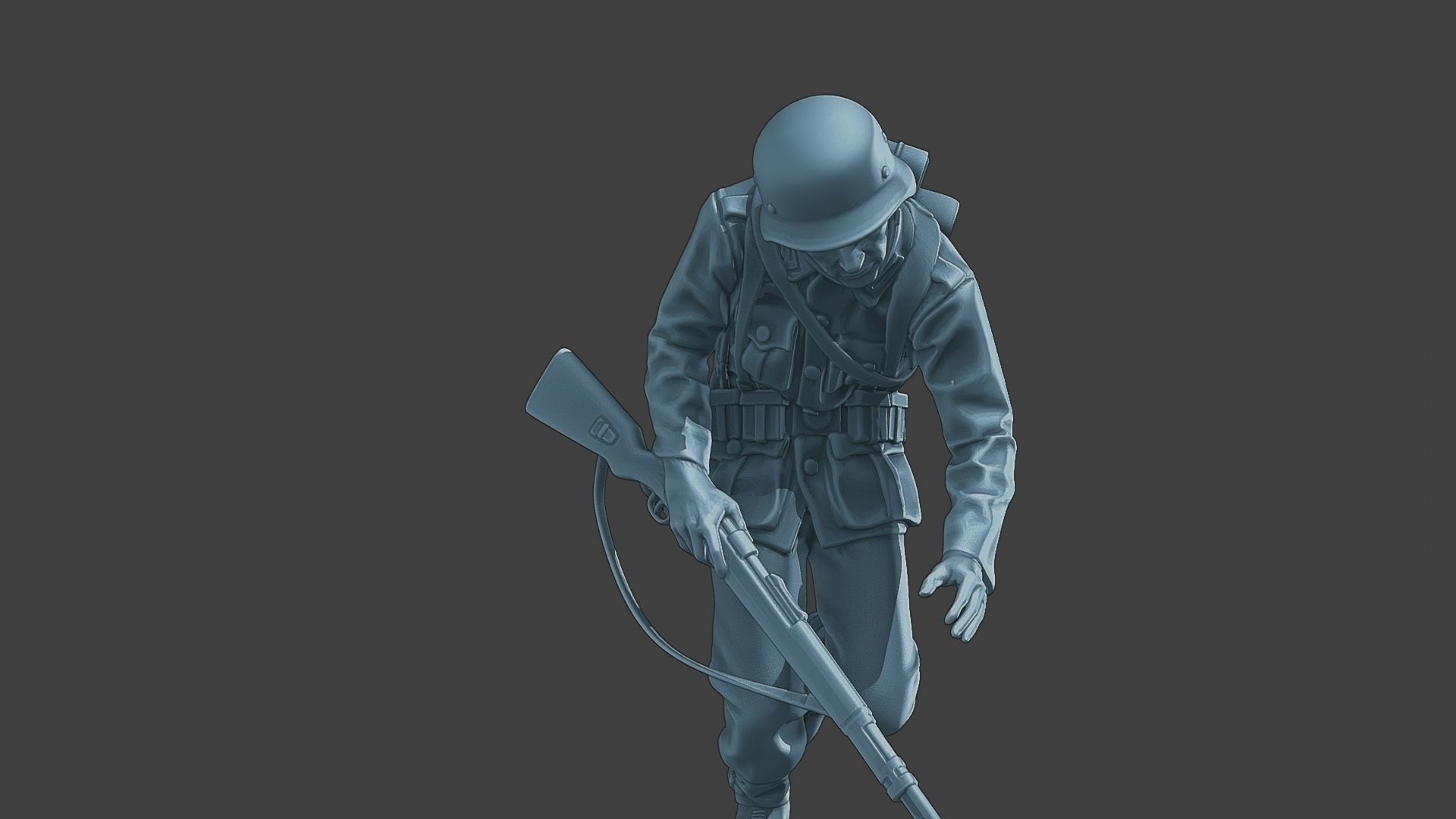 German soldier ww2 shooted G1 3D print model_27