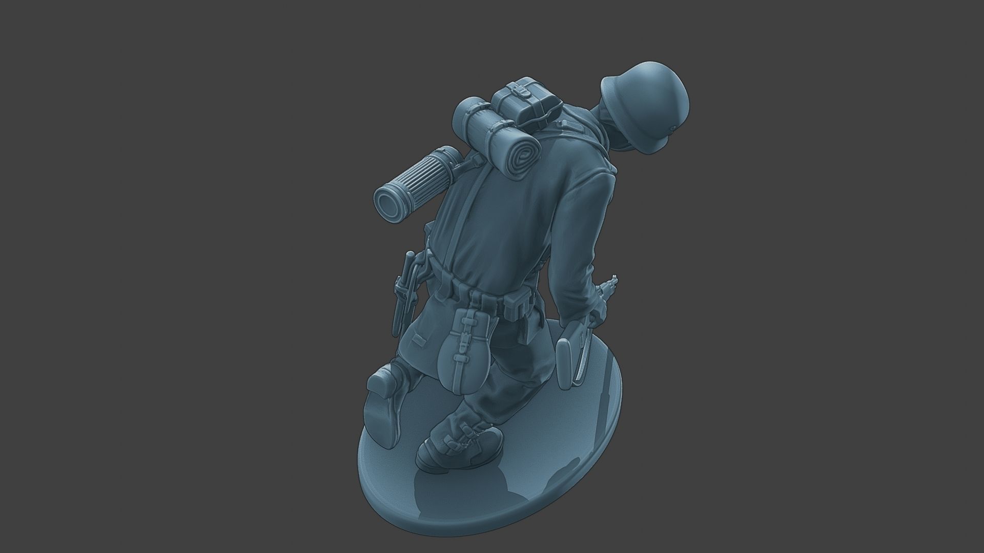 German soldier ww2 shooted G1 3D print model_21