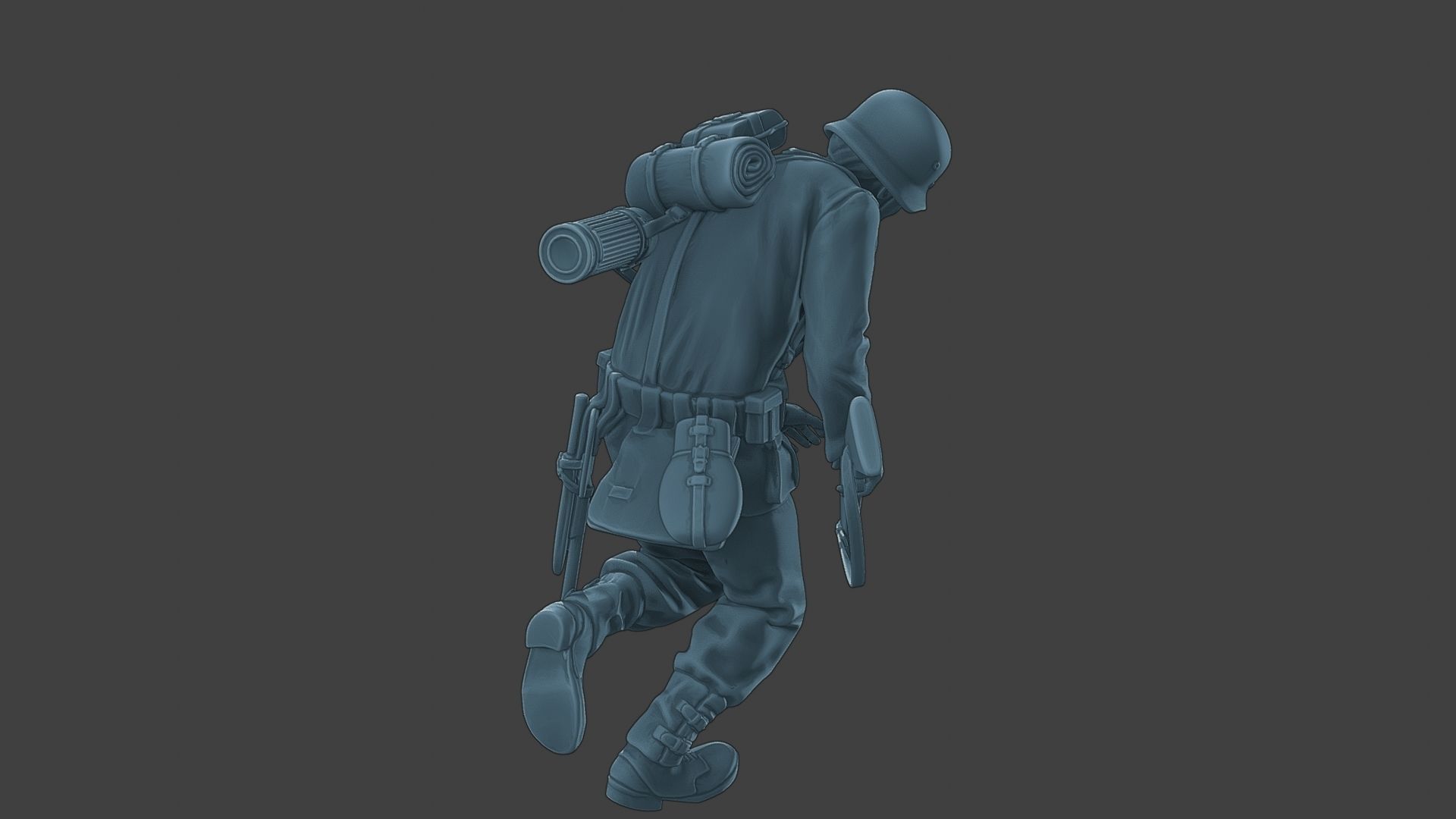 German soldier ww2 shooted G1 3D print model_23