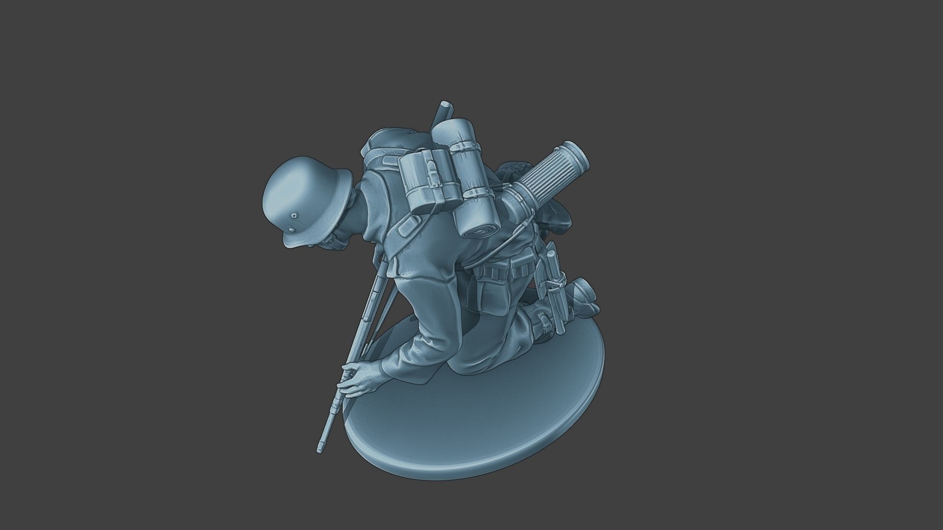 German soldier ww2 shooted G1 3D print model_14