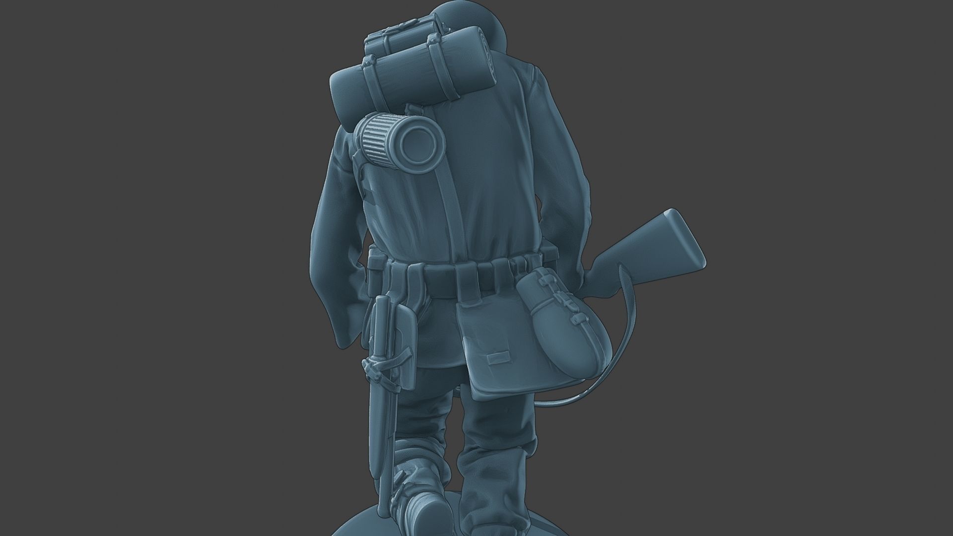 German soldier ww2 shooted G1 3D print model_20