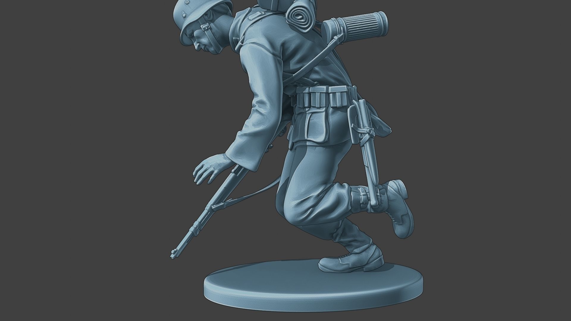 German soldier ww2 shooted G1 3D print model_16
