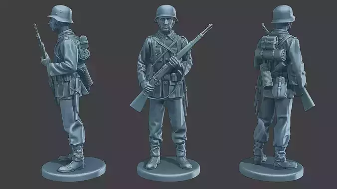 German soldier ww2 StandGuard G1 3D print model