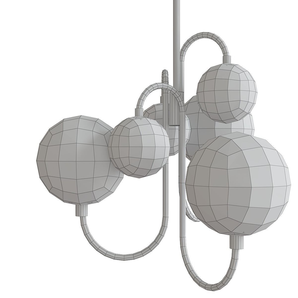 Chandelier 3d model collection 10 Pieces Low-poly 3D model_16