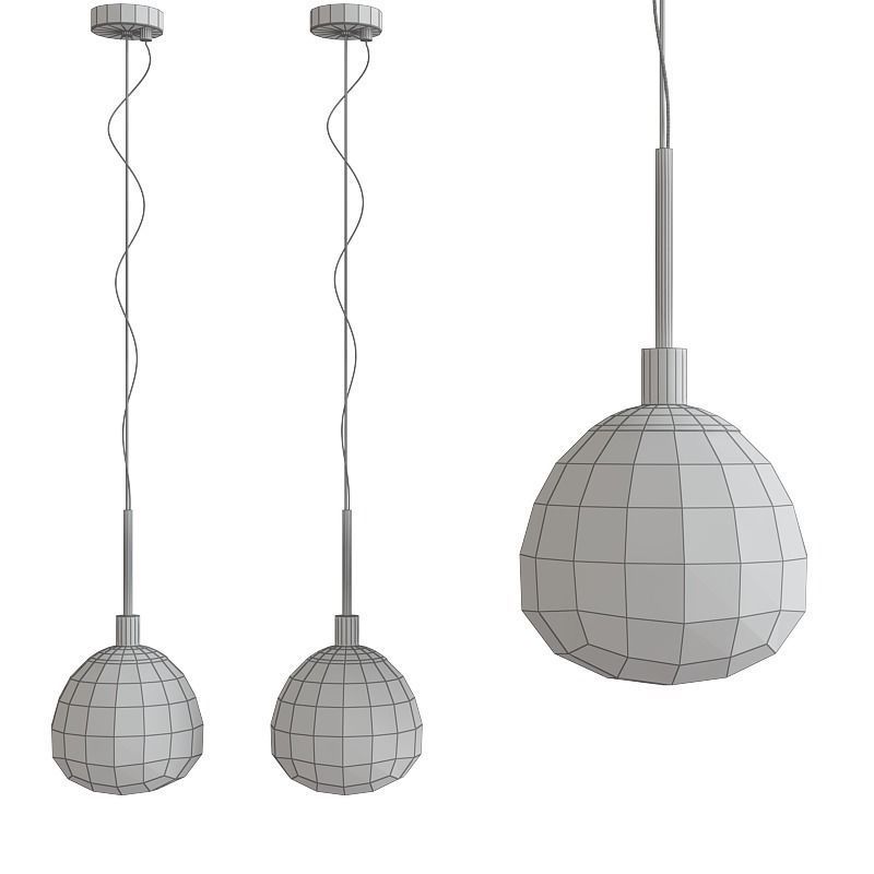 Chandelier 3d model collection 10 Pieces Low-poly 3D model_20