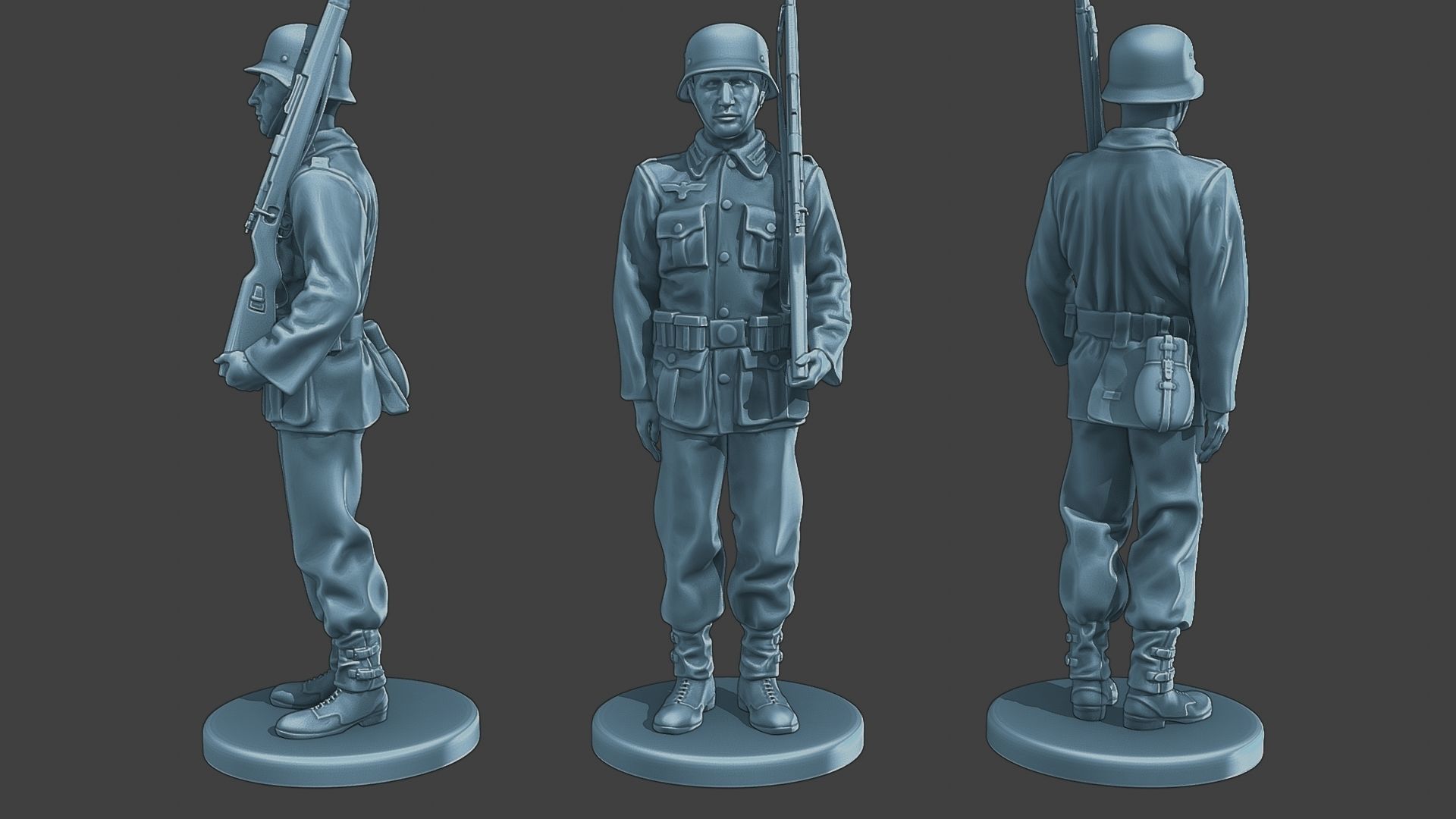 German soldiers ww2 G1 Pack1 3D Model Collection_2