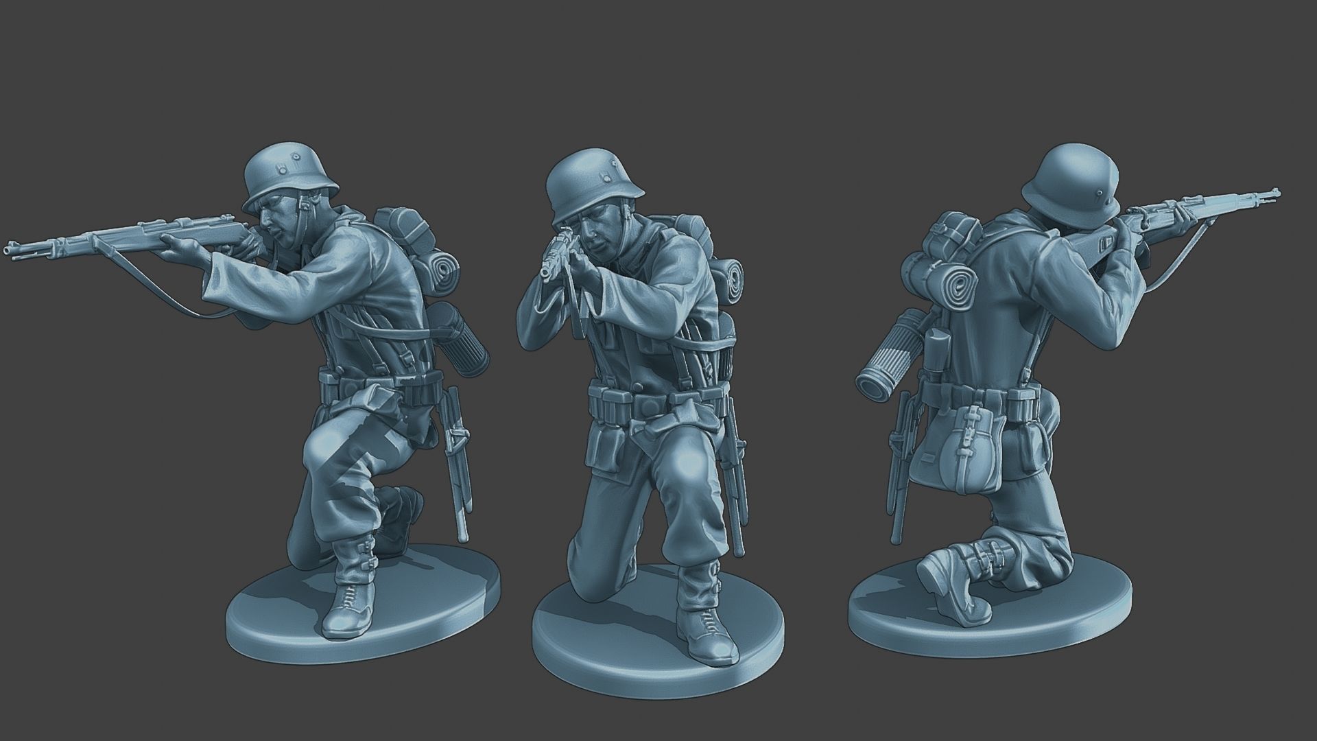 German soldiers ww2 G1 Pack1 3D Model Collection_4