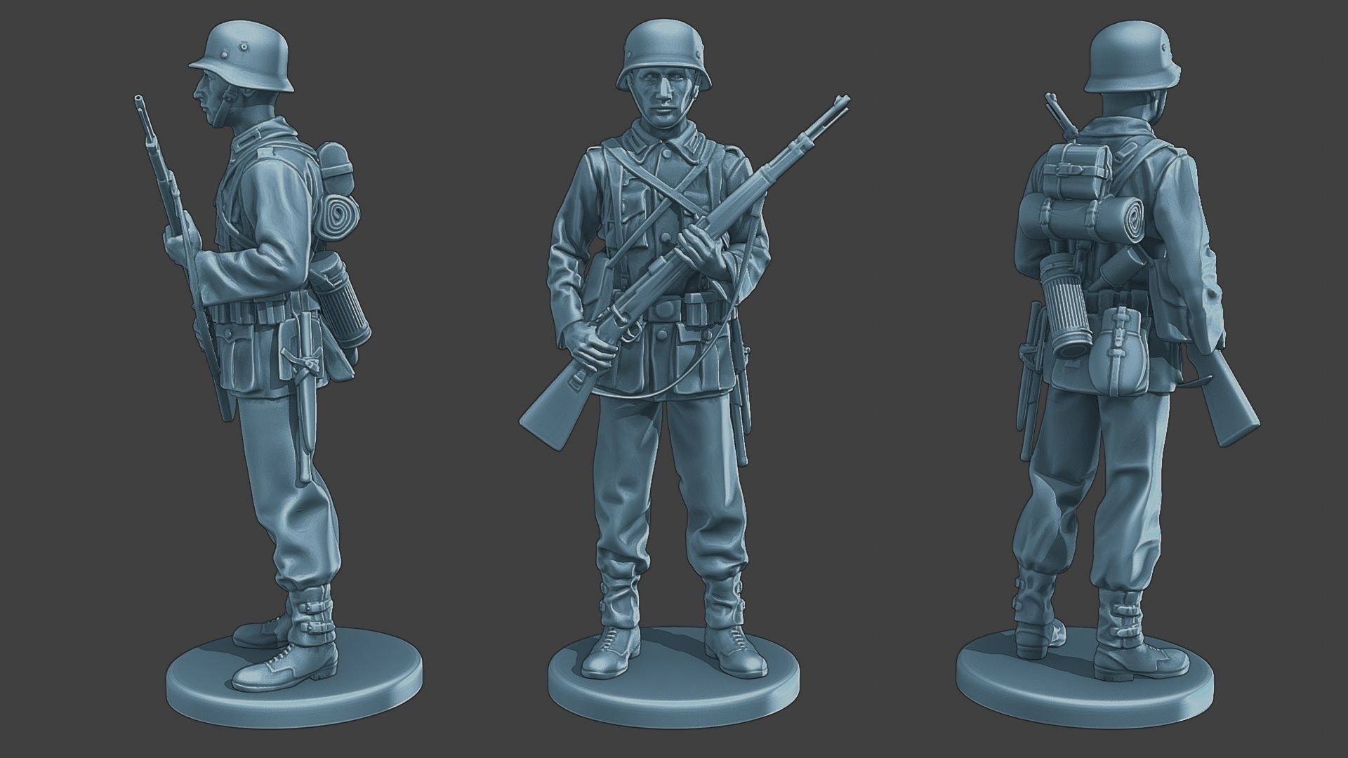 German soldiers ww2 G1 Pack1 3D Model Collection_8