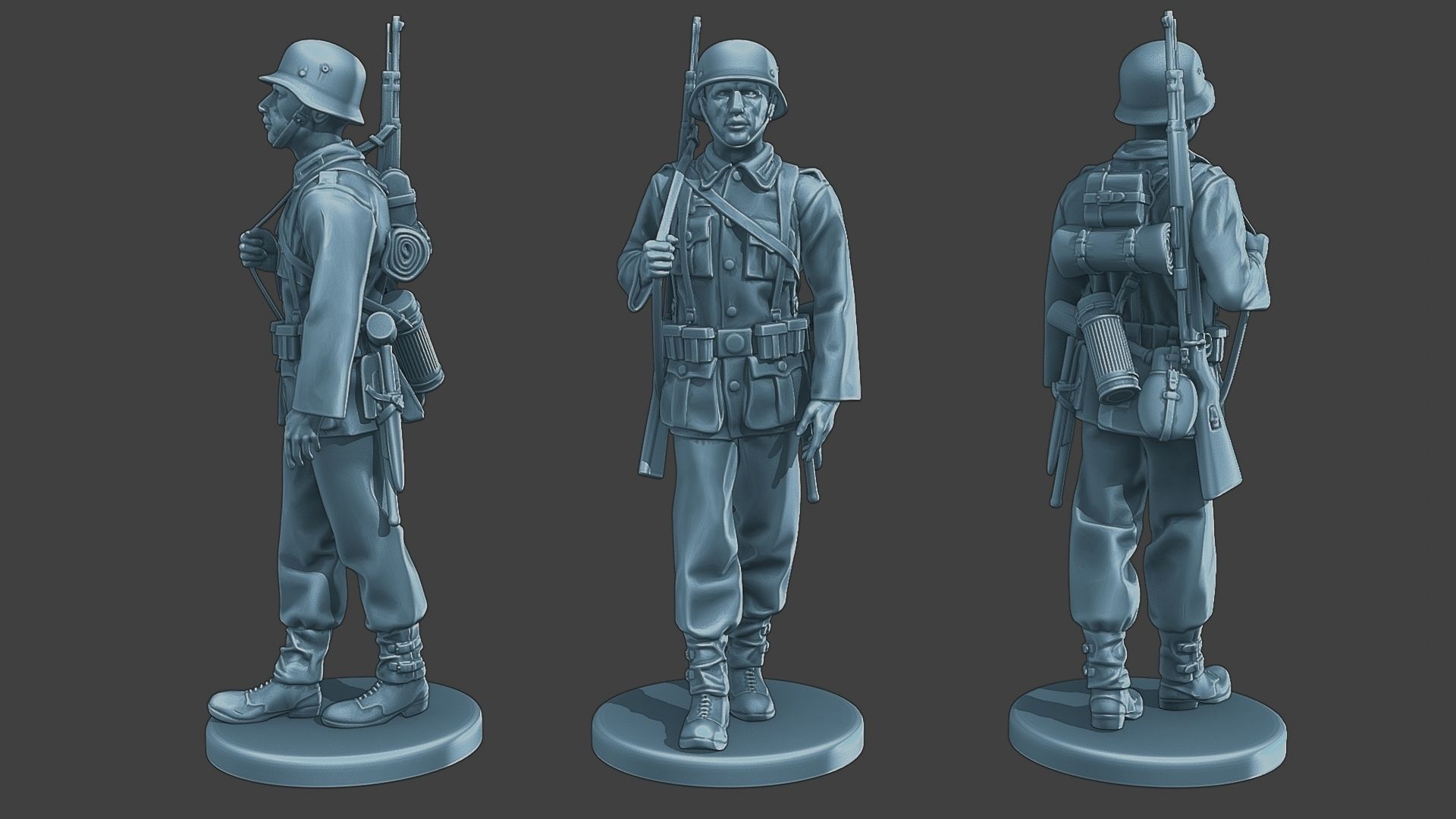 German soldiers ww2 G1 Pack1 3D Model Collection_5